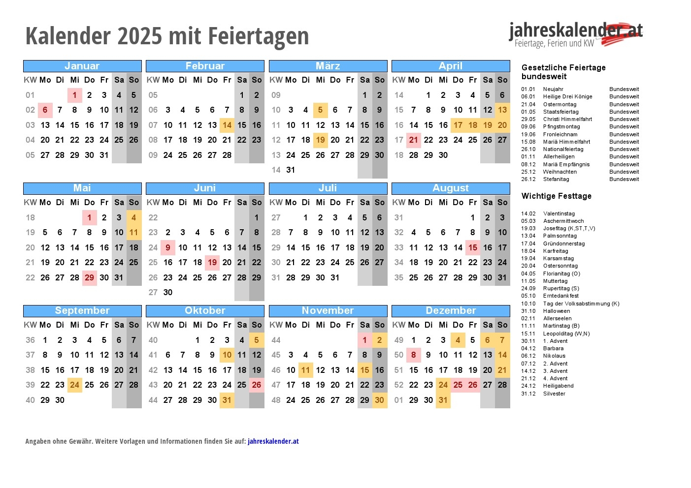 Kalender Gratis Ausdrucken