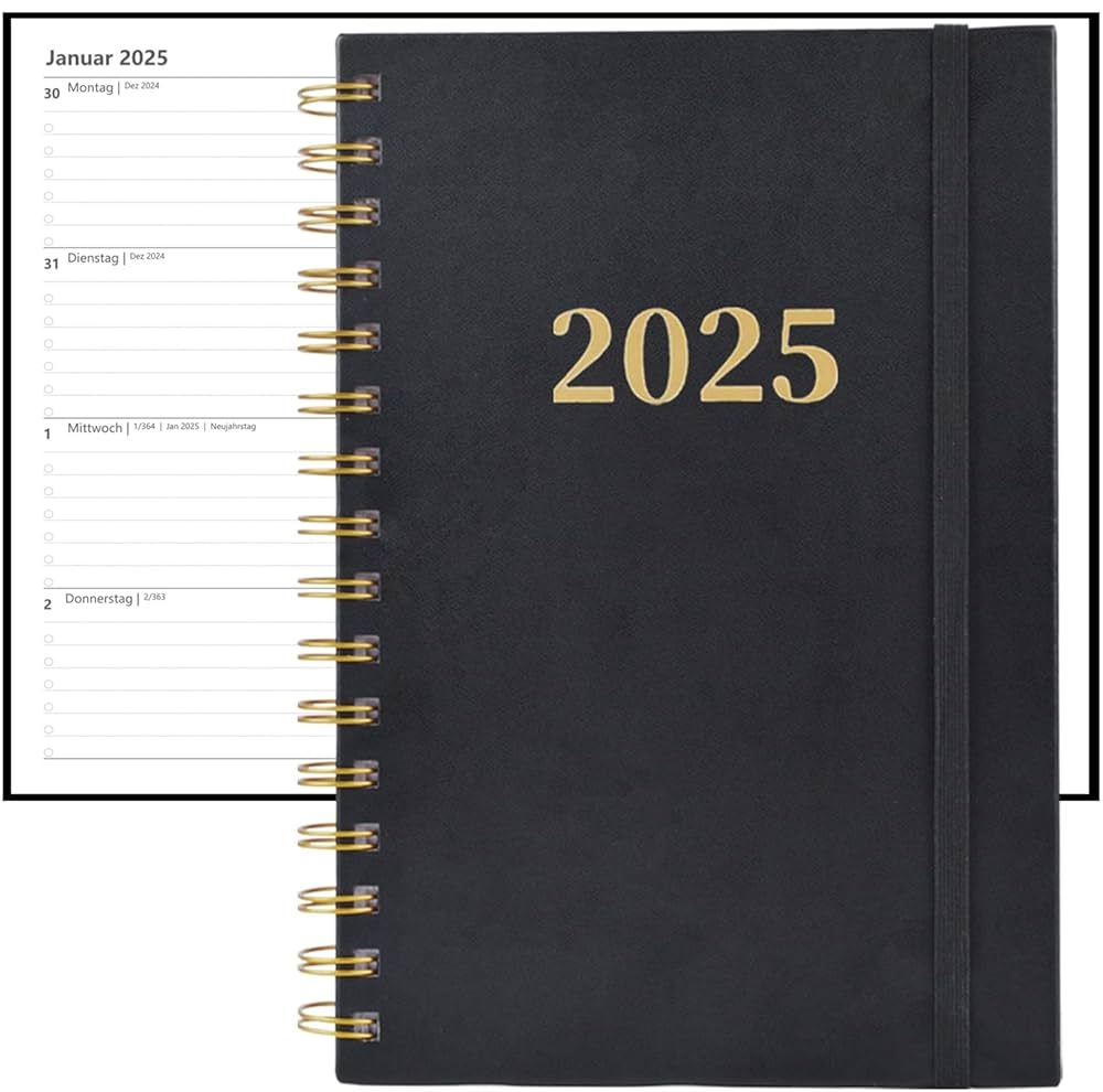 Kalender 2025 Buchkalender Moseem Terminplaner 2025 A5 Wochenplaner 2025 Planer 2025 Terminkalender 2025 Taschenkalender 2025 A5 Von Jan 2025 Dez 2025 1 Woche 2 Seite Schwarz Amazon de B robedarf Schreibwaren