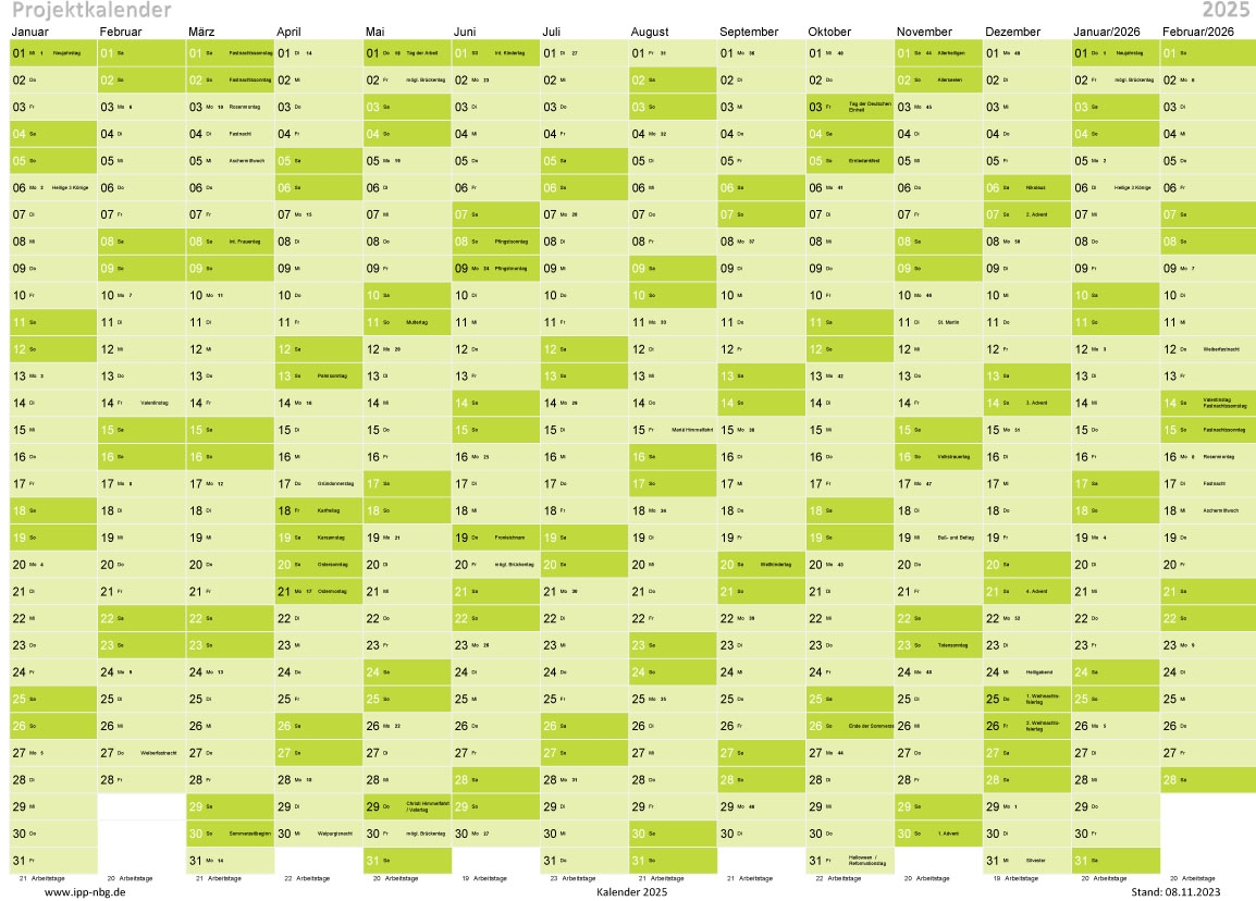 Kalender Zum Ausdrucken MIT kW
