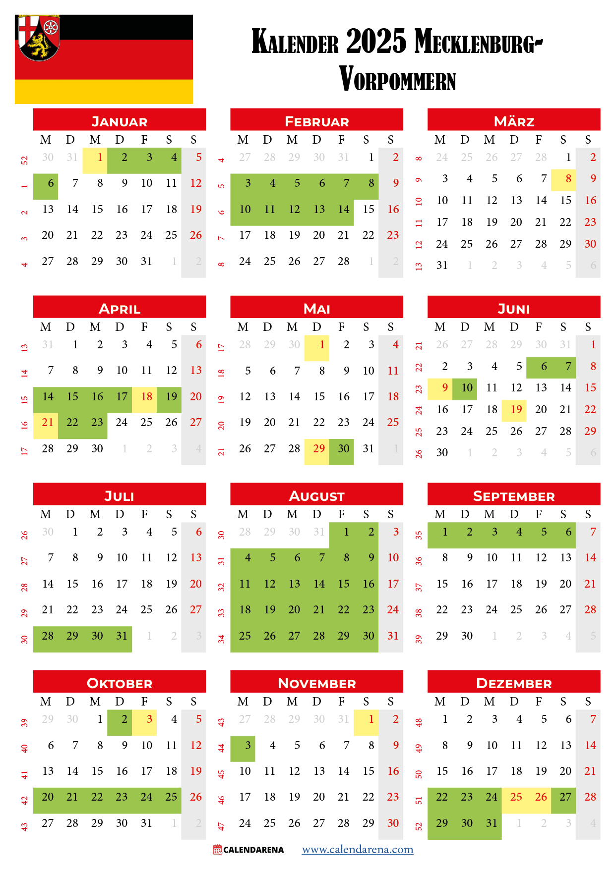 Kalender 2025 Ferien Mecklenburg vorpommern Ein Umfassender Leitfaden
