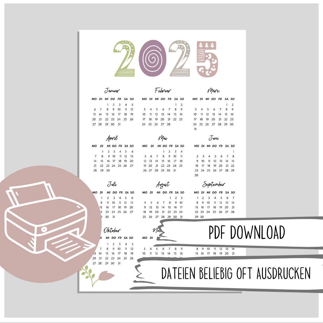 Kalender 2025 Zum Ausdrucken Kostenlos