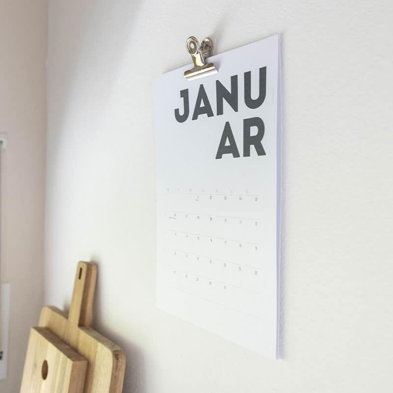Kalender 2025 Minimalistisch DIN A4 A3 Zum Download Und Ausdrucken