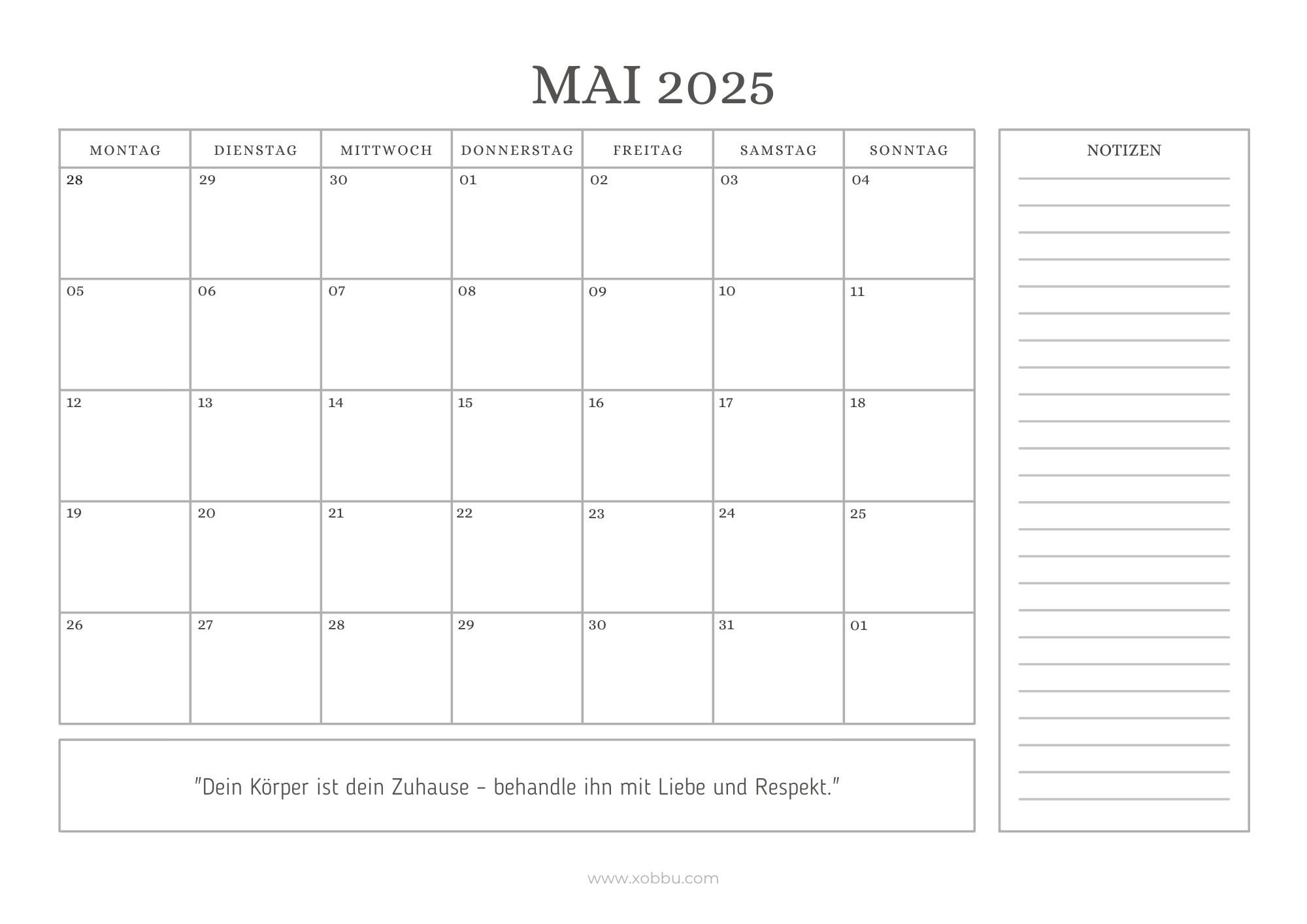 Kalender 2025 Zum Kostenlosen Ausdrucken