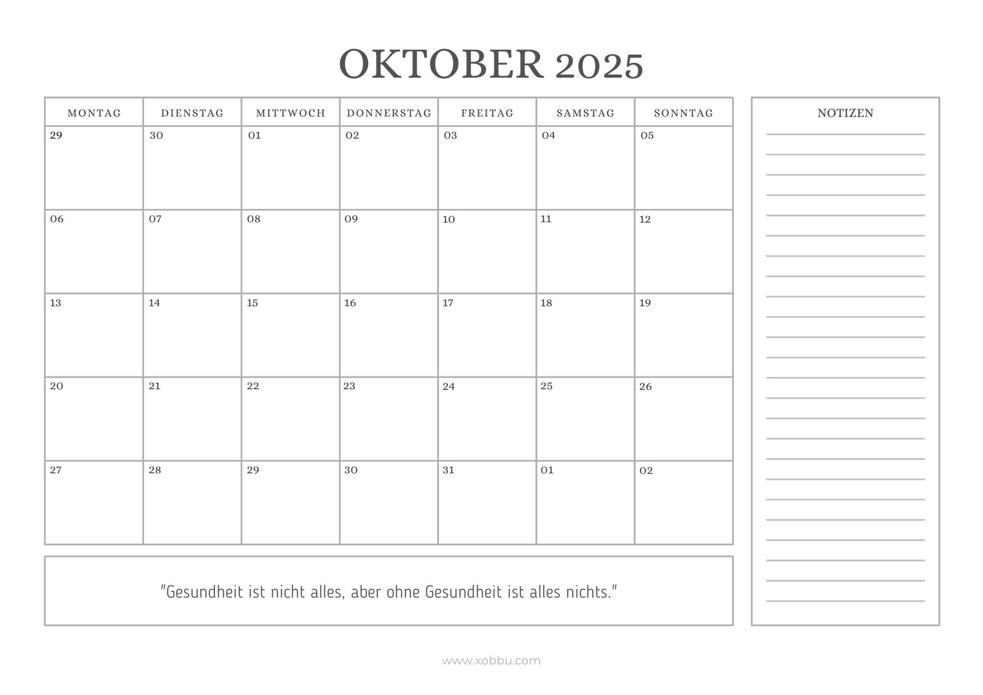 Kalender 2025 Monatskalender Kostenlos Zum Ausdrucken Xobbu