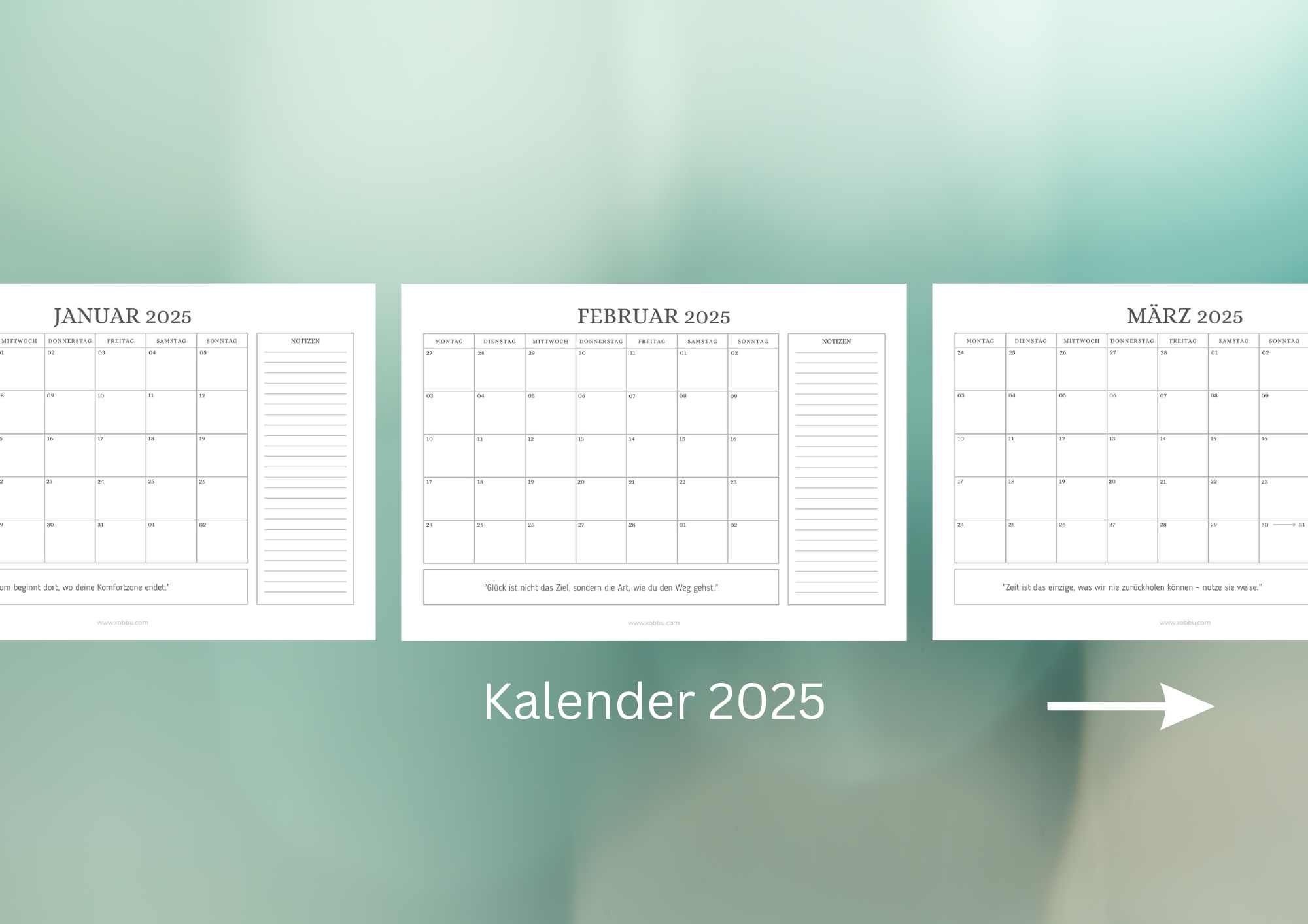 Kalender 2025 Monatskalender Kostenlos Zum Ausdrucken Xobbu
