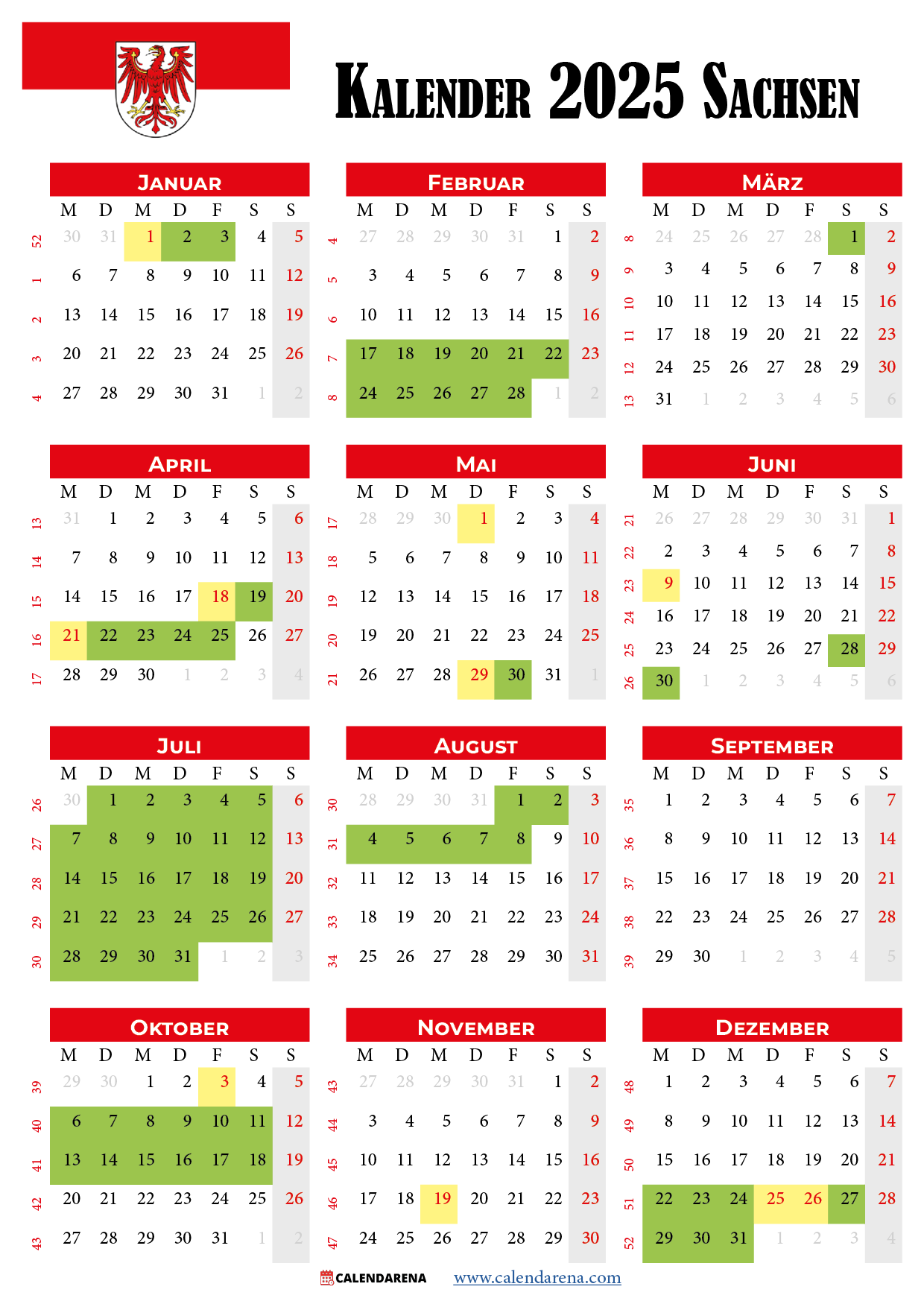 Kalender 2025 Sachsen Planen Sie Ihren Urlaub Im Voraus