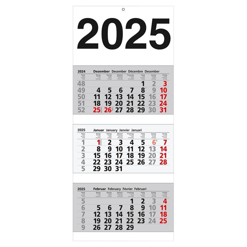 Kalender 2025 Tageskalender Mit Uhrzeit Zum Ausdrucken 3 Monats Wandkalender 2025