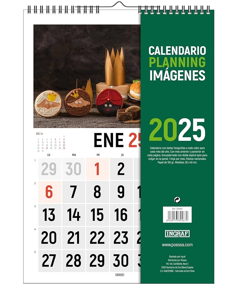 Kalender 2025 Vertikal Feiertage INGRAF Amazon de B robedarf Schreibwaren