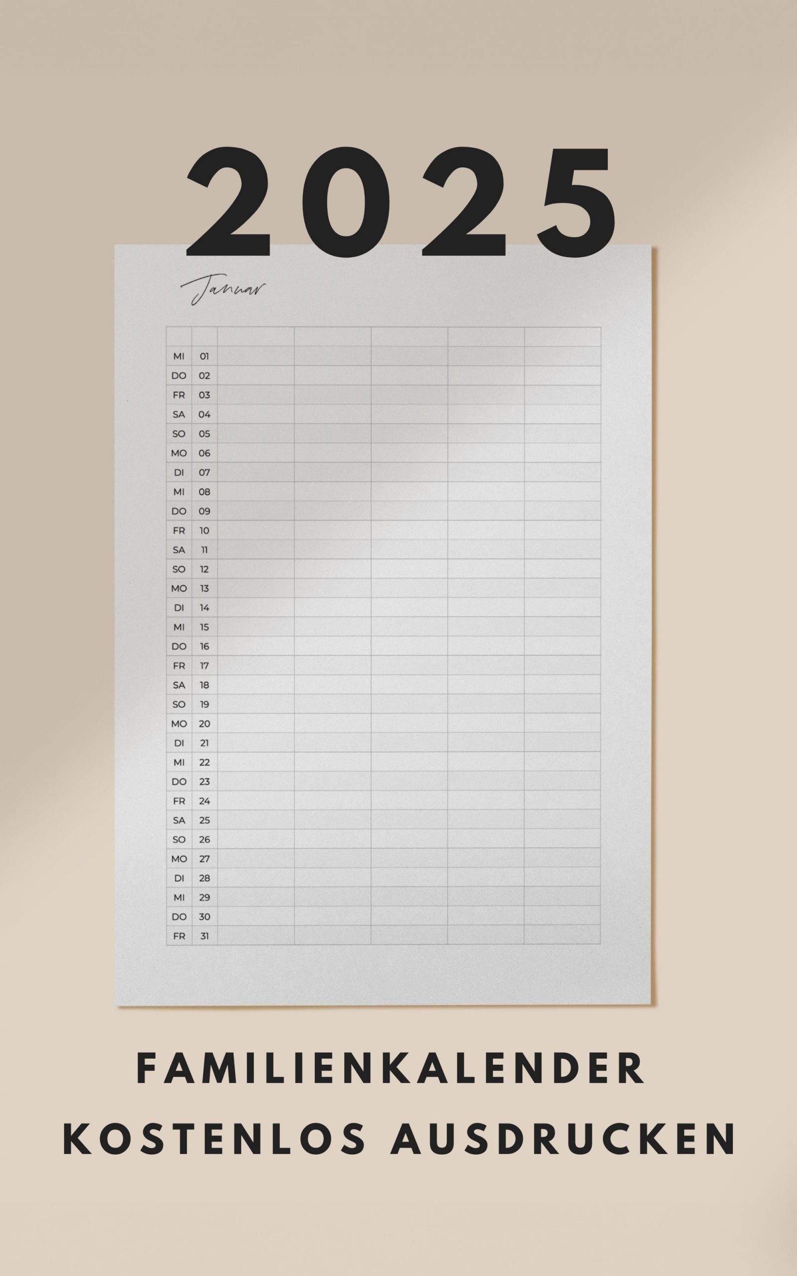 Kalender 2025 Drucken