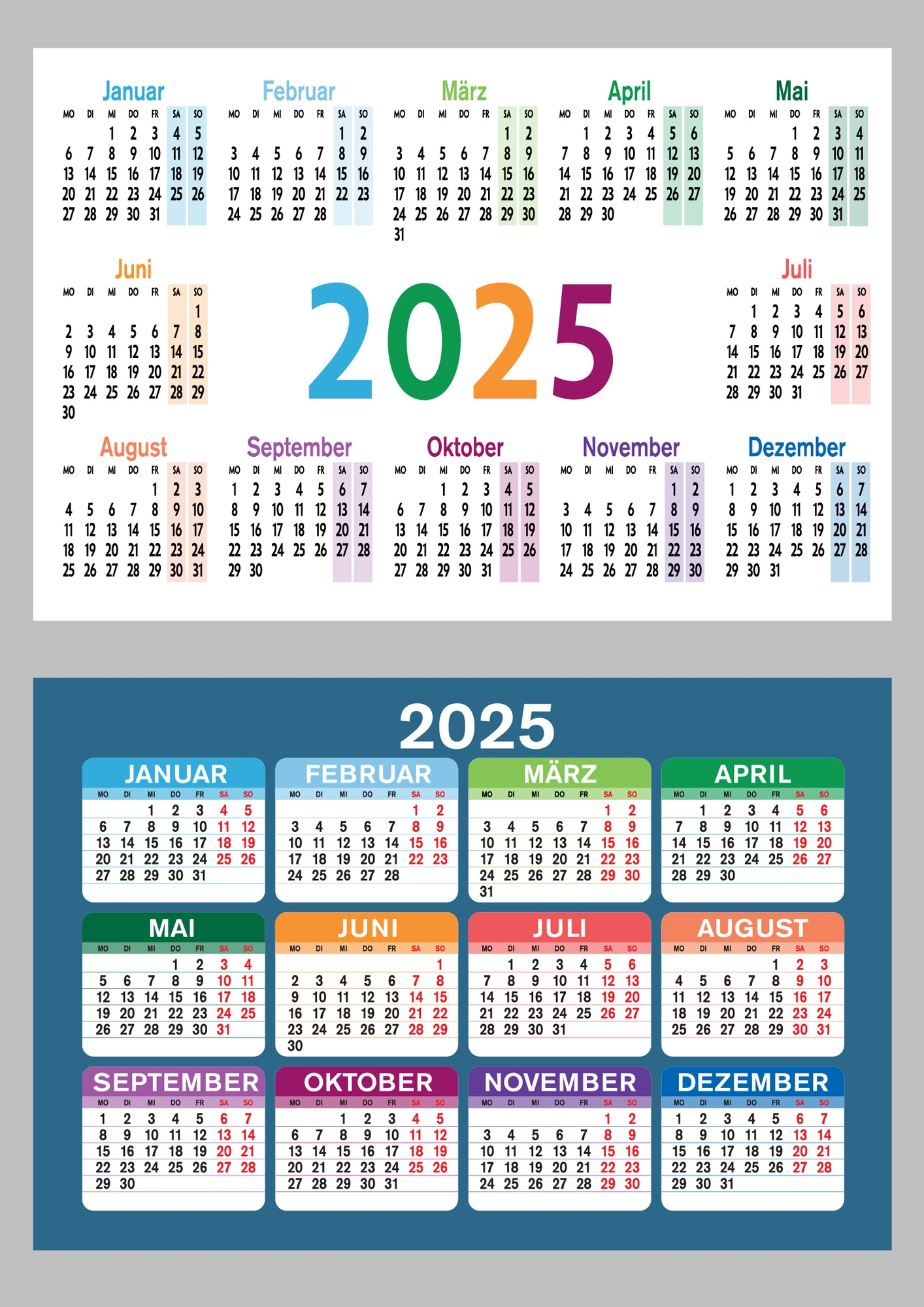 Kalender 2025 Zum Ausdrucken Als PDF DIN A4 