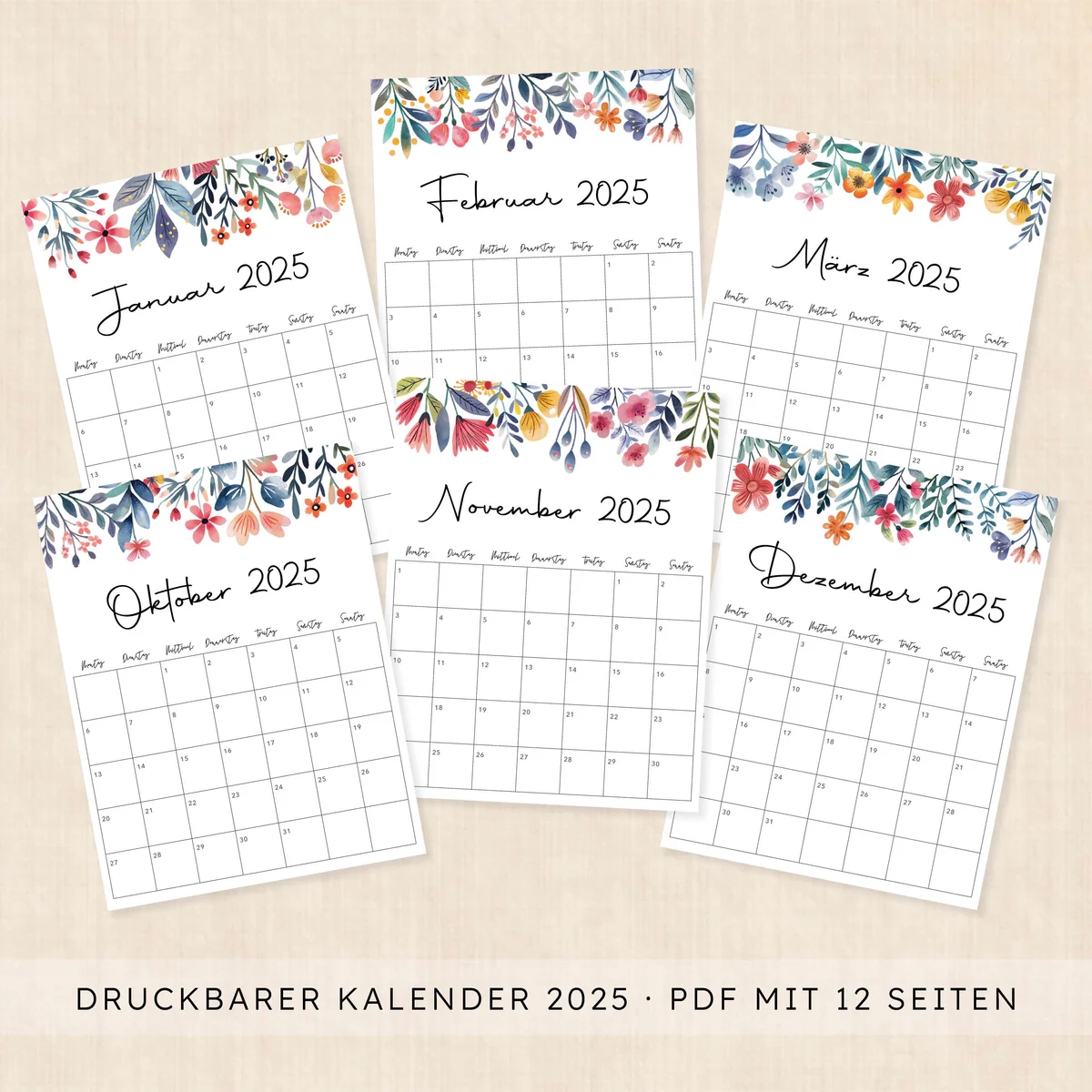 Kalender 2025 PDF Zum Ausdrucken