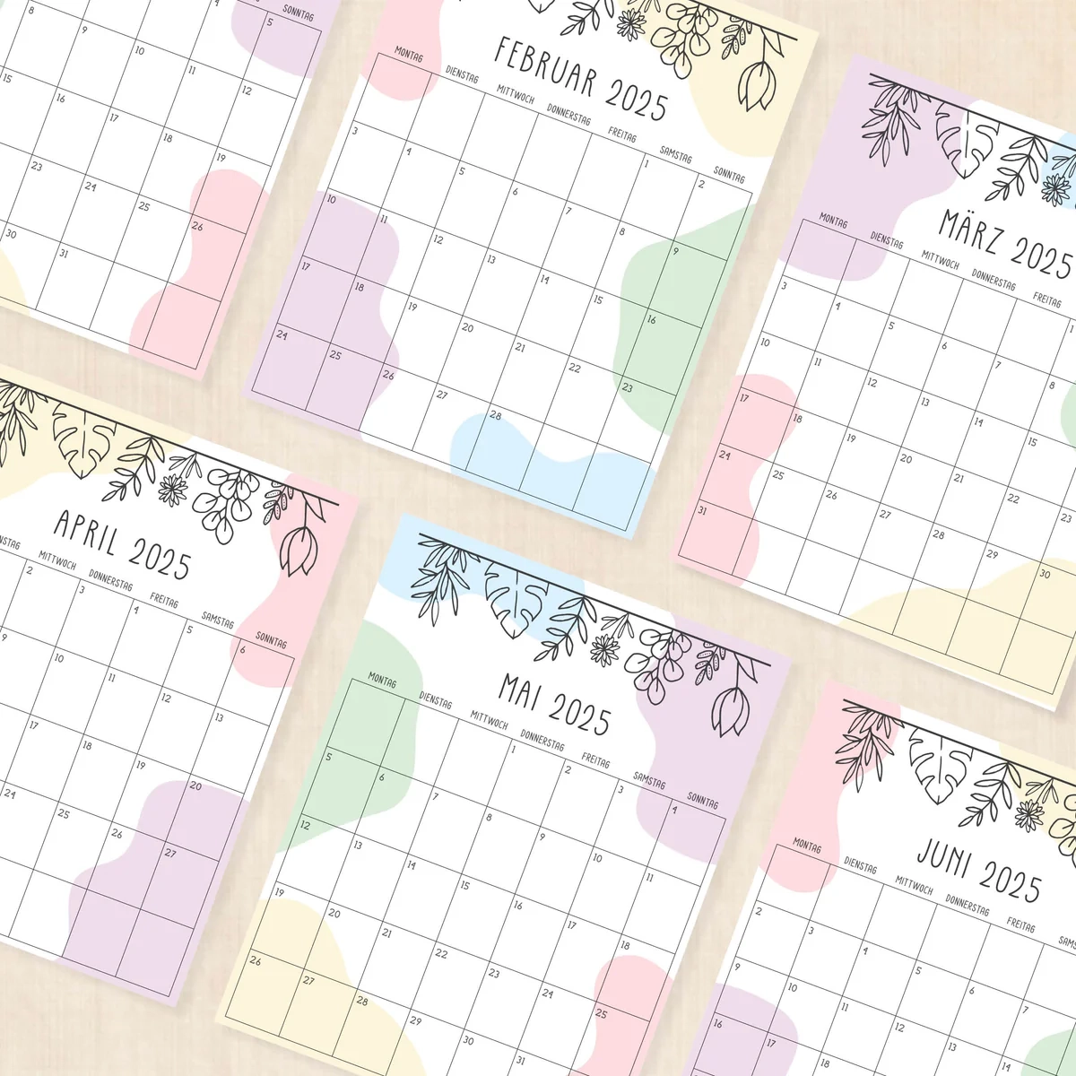 Kalender 2025 Zum Ausdrucken Radiant Rhapsody