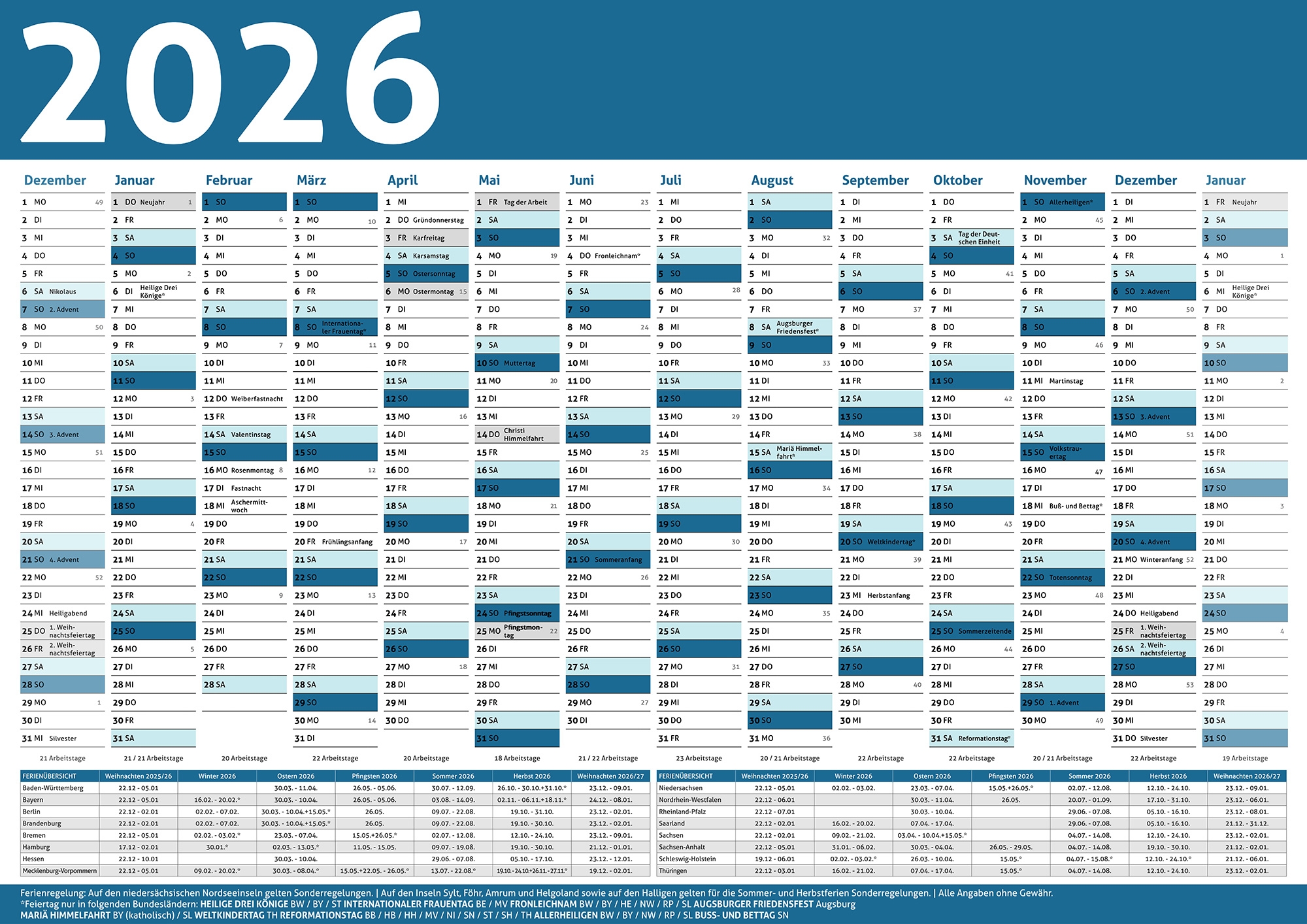 kalender 2026 zum ausdrucken als pdf din a4