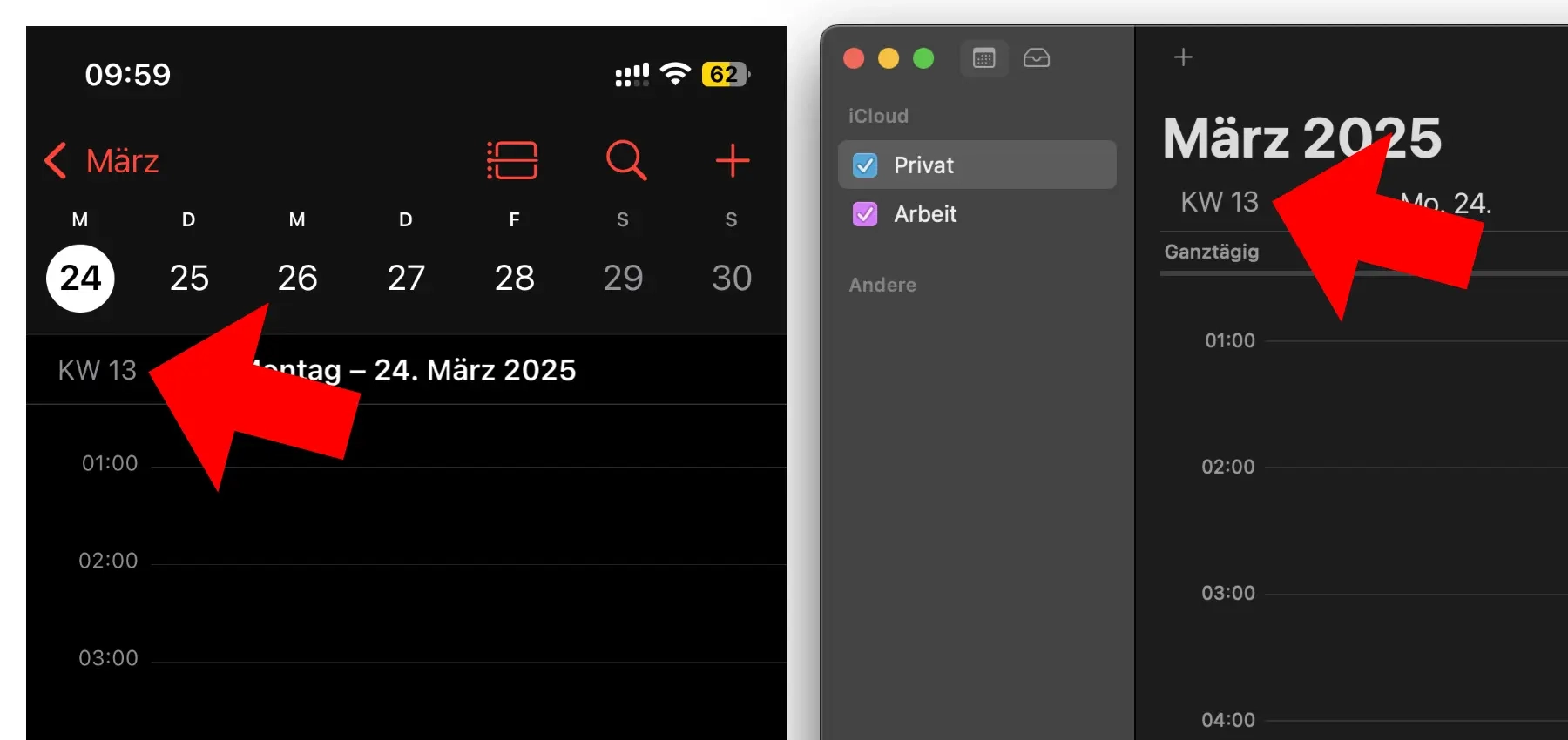 Kalender App Kalenderwoche Anzeigen An IPhone Und Mac Sir Apfelot