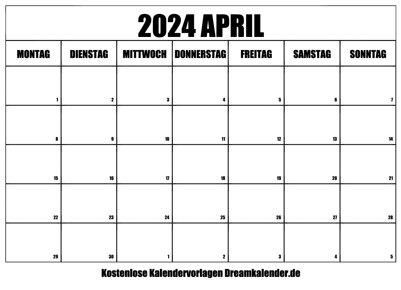 Kalender April 2024 Kalender April 2024