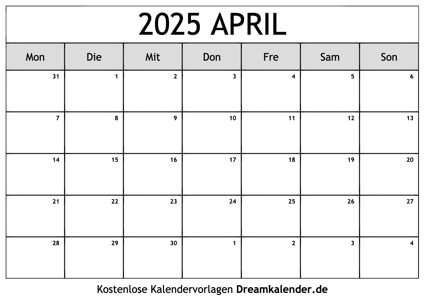 Kalender 25 Ausdrucken A4