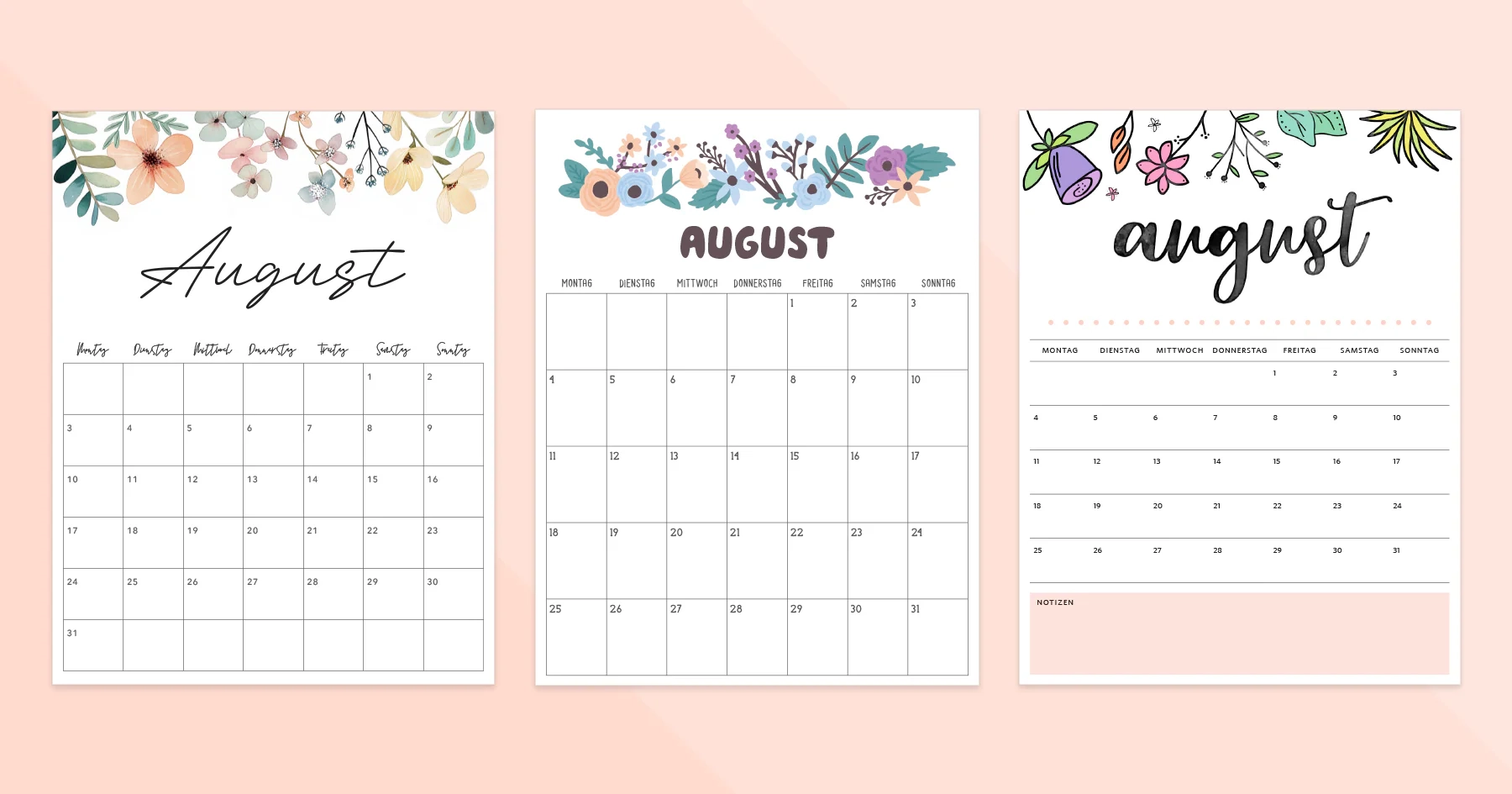 August Kalender Zum Ausdrucken August Kalender Zum Ausdrucken