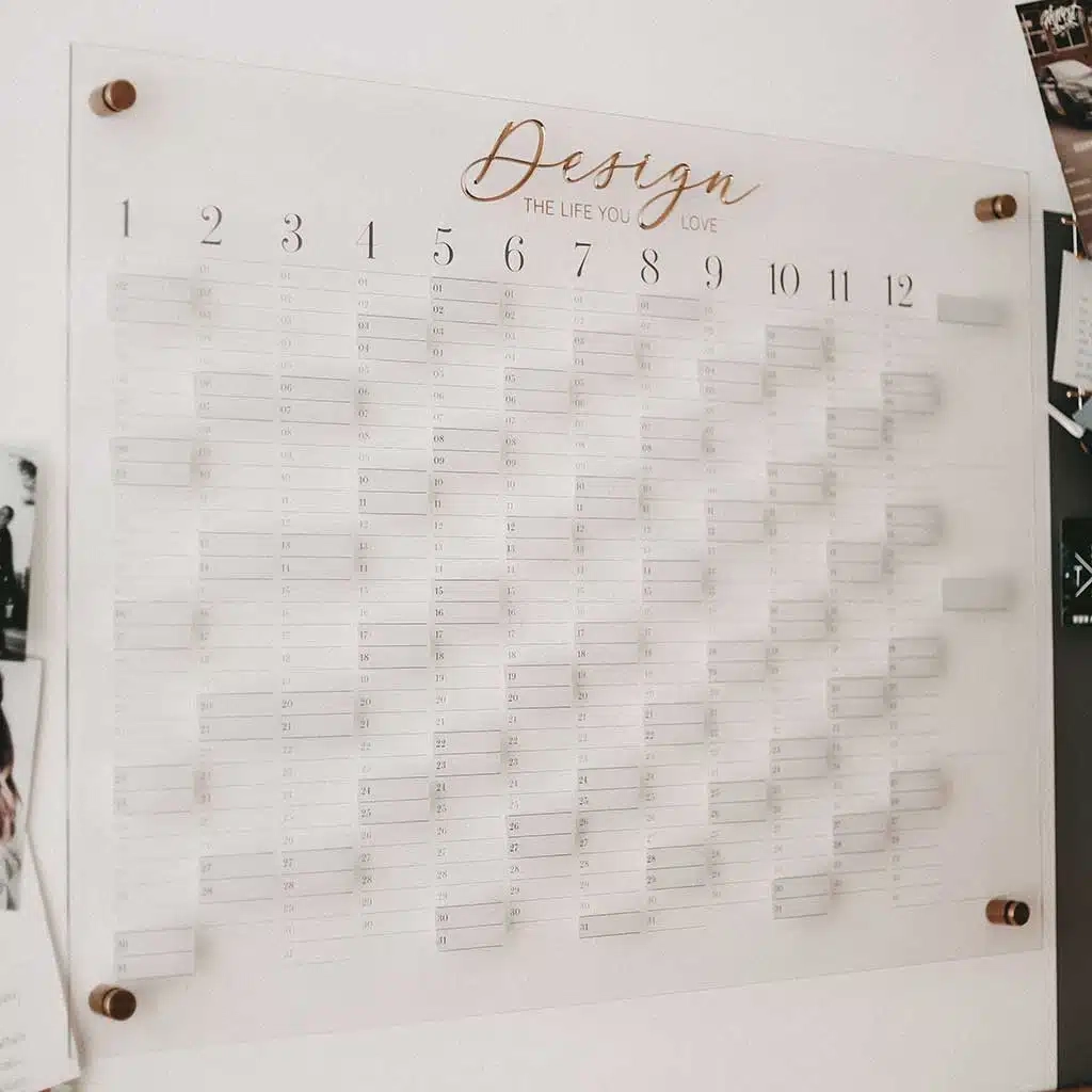 Kalender Aus Acryl Wandkalender Wandplaner Immerw hrend Frau kopfkino de