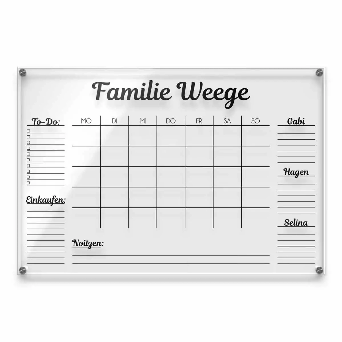 Kalender Aus Acrylglas F r Notizen Jetzt Online Gestalten 