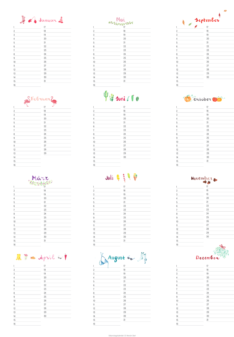 Kalender Ausdrucken
