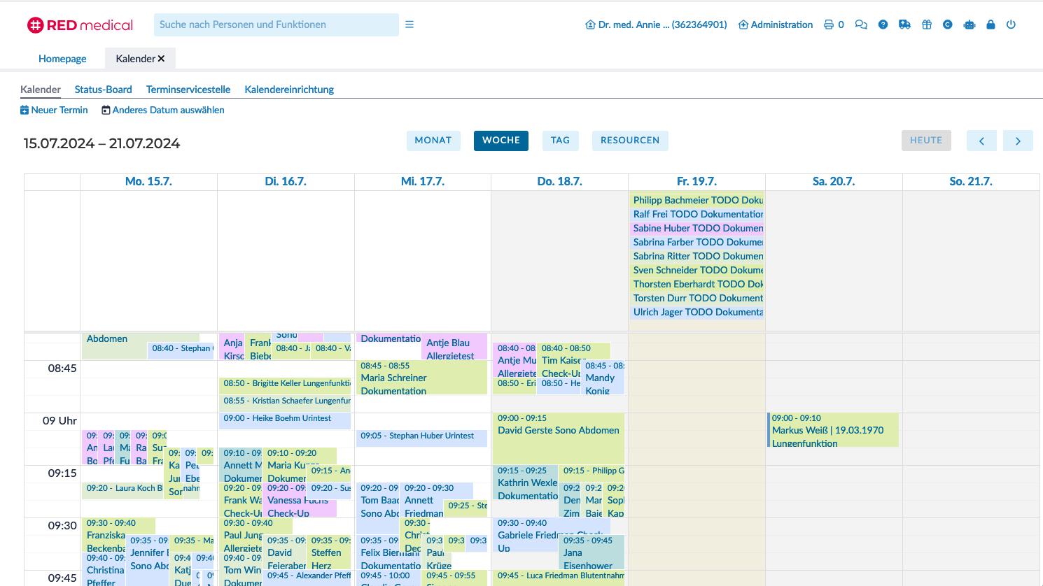 Gesamter Kalender Übersicht
