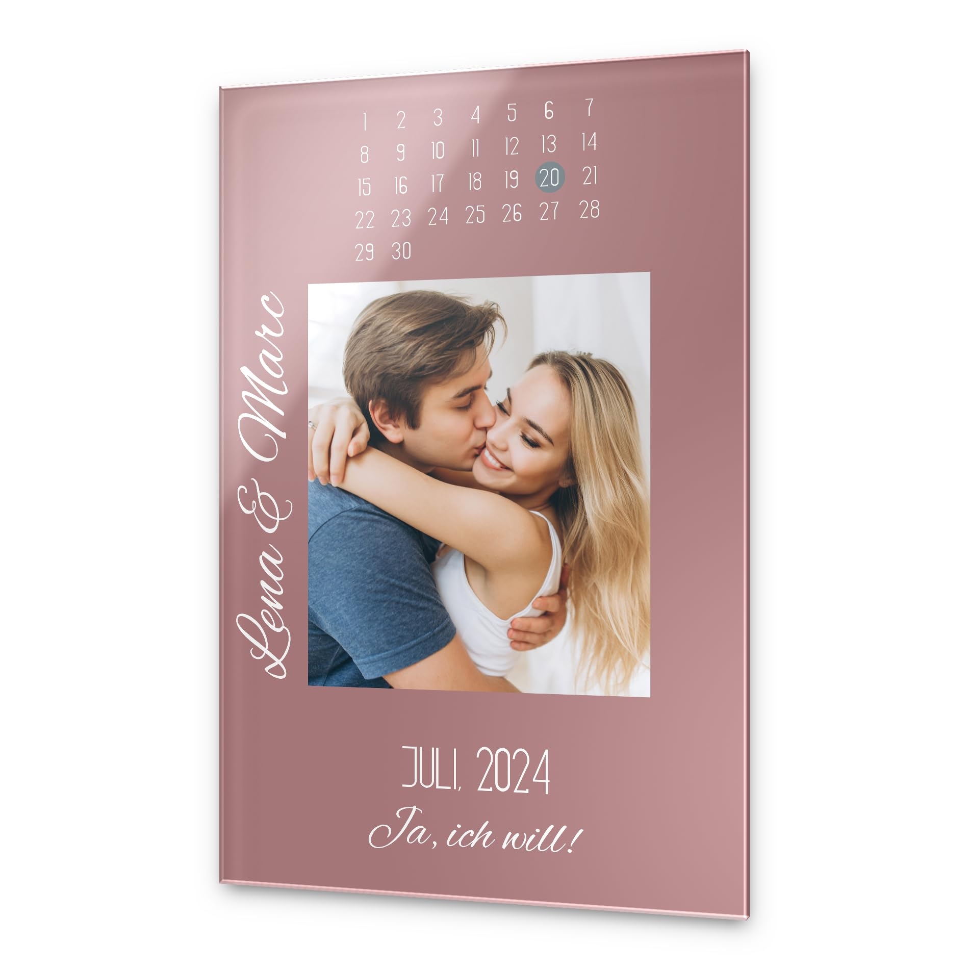 Kalender Bild Mit Foto Datum Und Eigenen Text Acrylglas Personalisierter Wandkalender Selbst Gestalten Mit Verschiedenen Designs Und QR Code Geschenkidee F r Partner Freund Jahrestag Amazon de K che Haushalt Wohnen