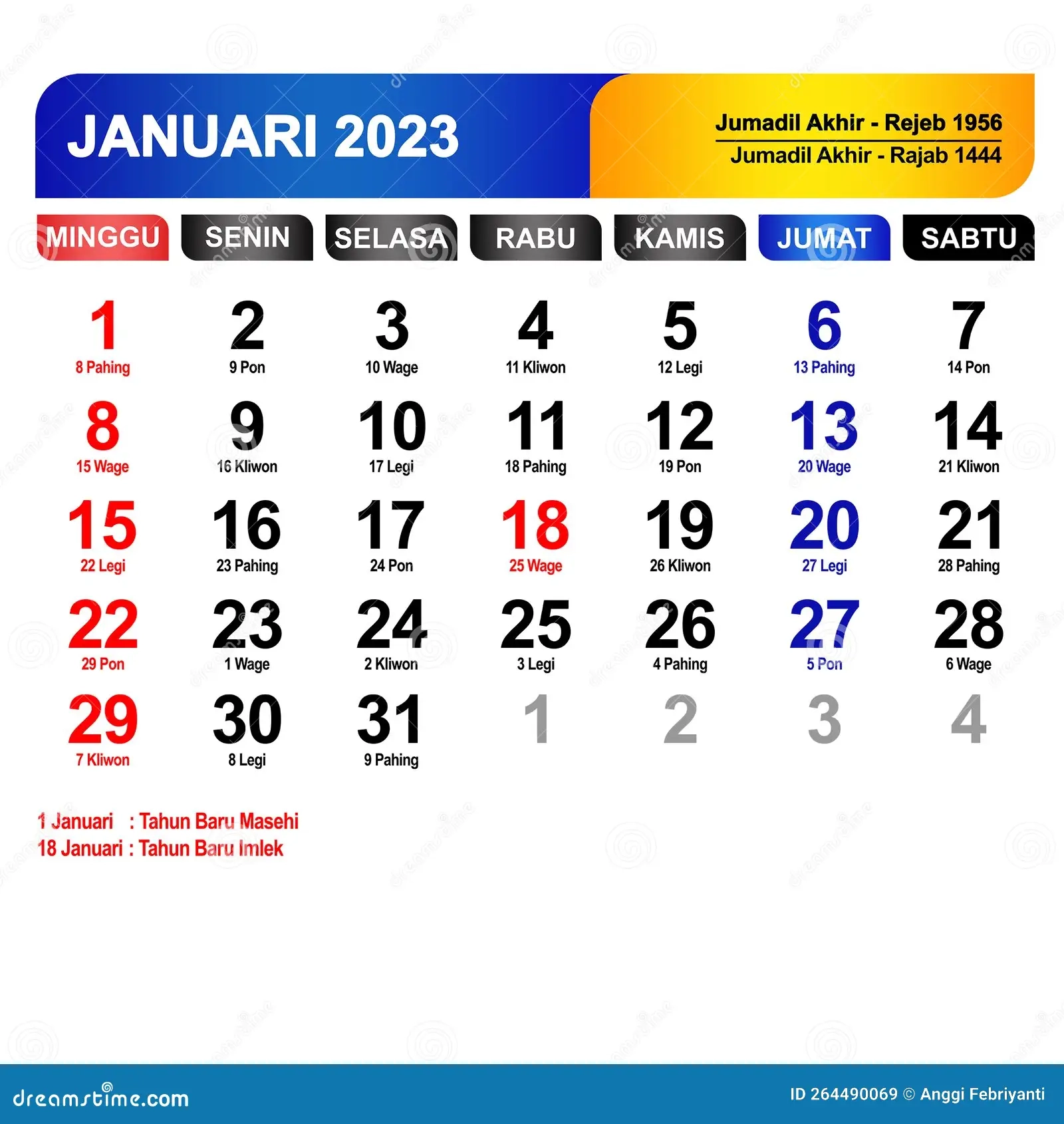 Kalender Bulan Ini