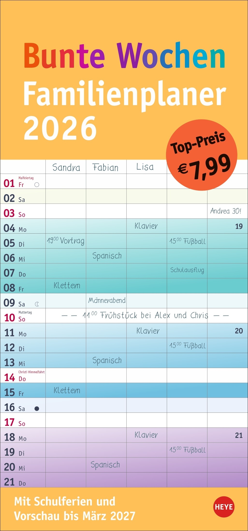 Kalender Bunte Wochen Familienplaner 2026 Online Kaufen