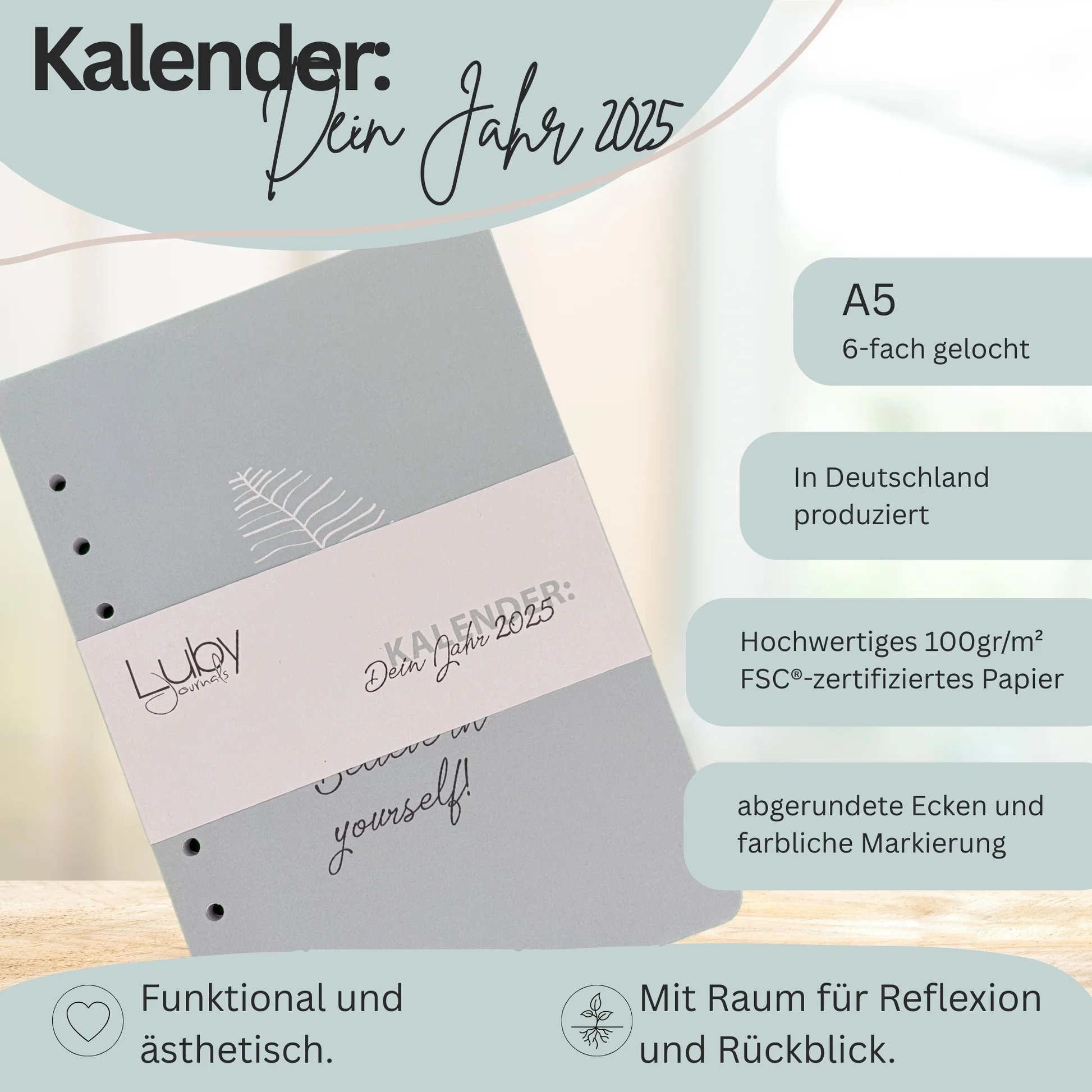 Kalender Dein Jahr 2025 Luby Journals