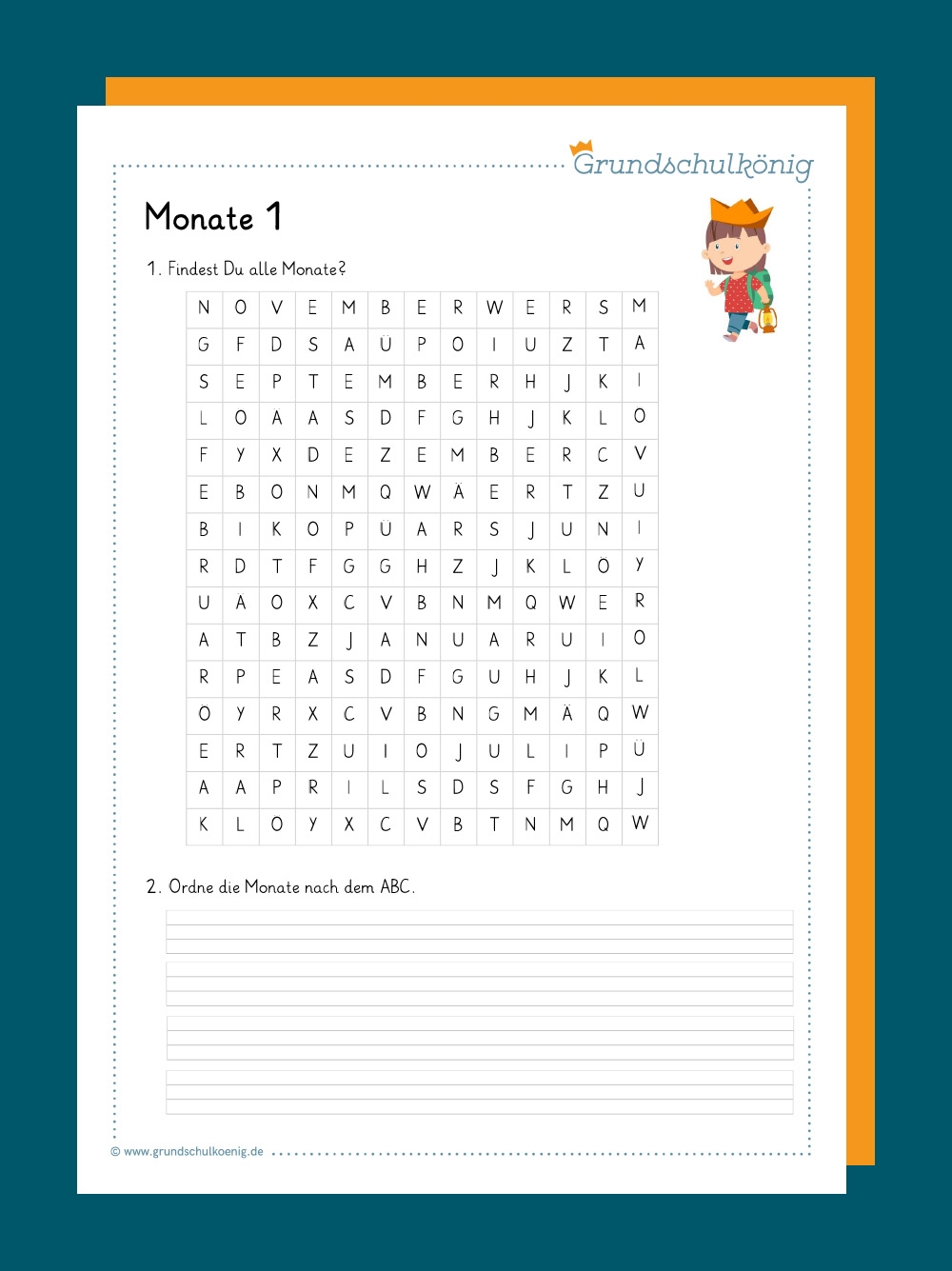 Kalender Deutsch 2 Klasse