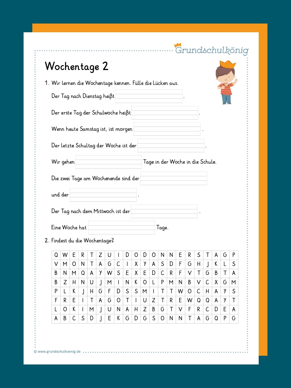 Kalender Deutsch 2 Klasse