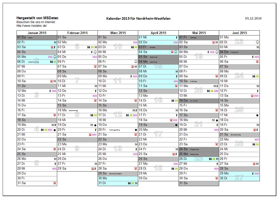 Excel Kalender Tabelle