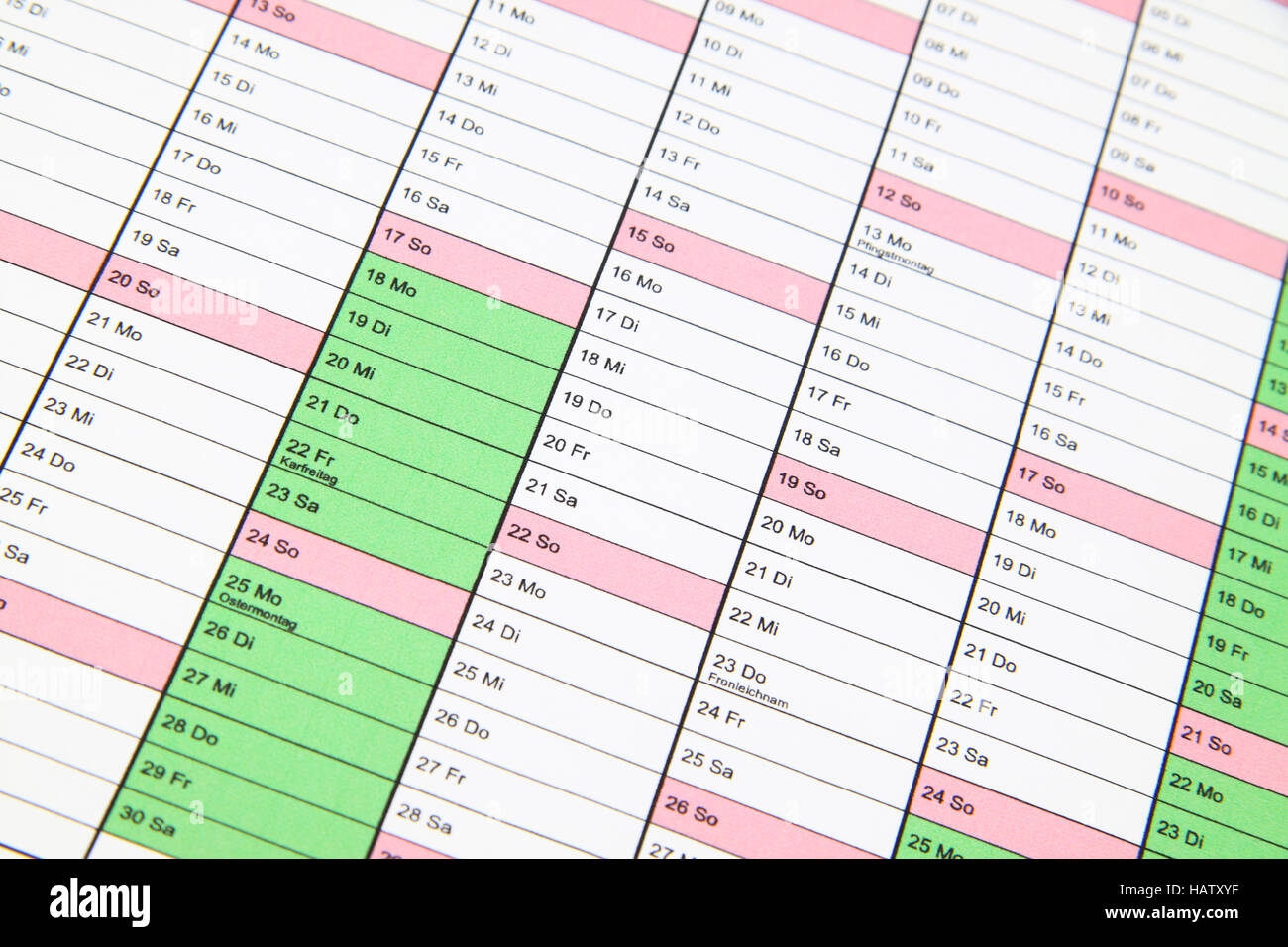 Kalender Ferien Hi res Stock Photography And Images Alamy