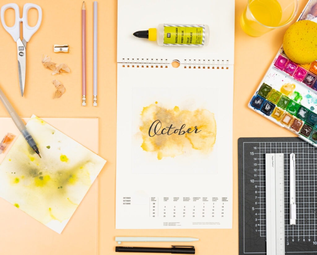 Kalender Gestalten Lettern Malen Verzieren I Idee blog