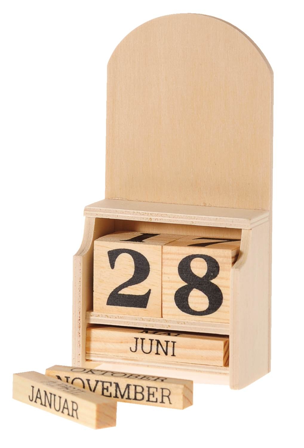 Kalender Holz Mit W rfeldatum 15 X 7 5 X 4 Cm Sonstiges Zum Bemalen Von OPITEC sterreich GmbH