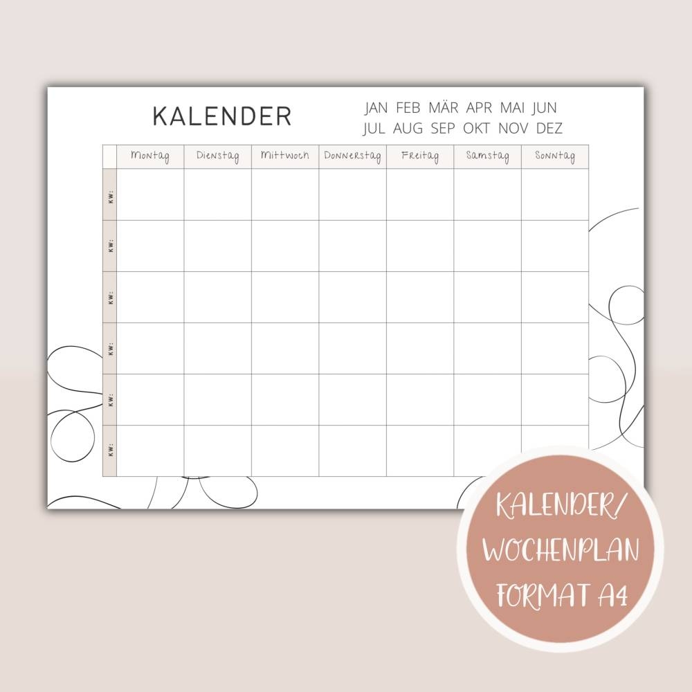Kalender Monate Zu Drucken