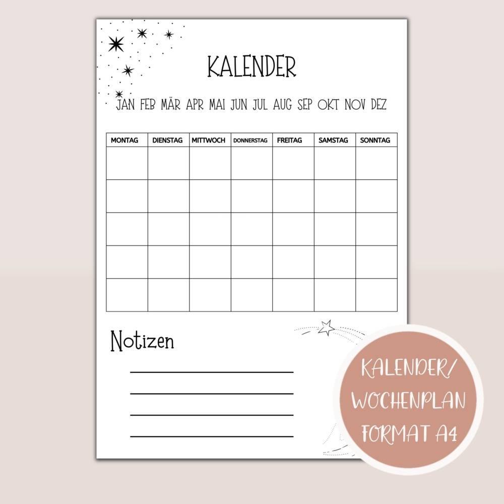 Kalender Jahresansicht Monatsplan Zum Ausdrucken