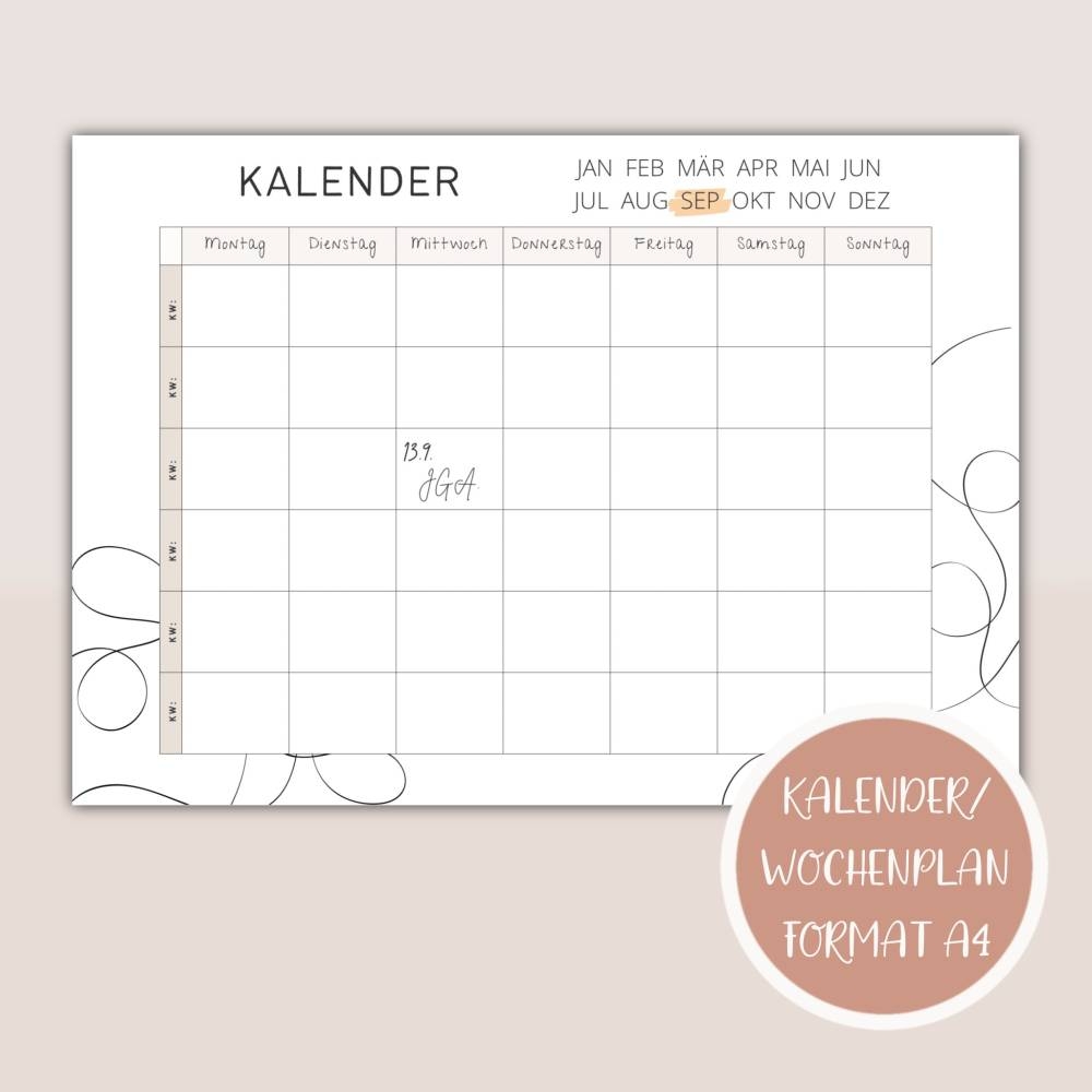 Kalender Monate Zum Ausdrucken