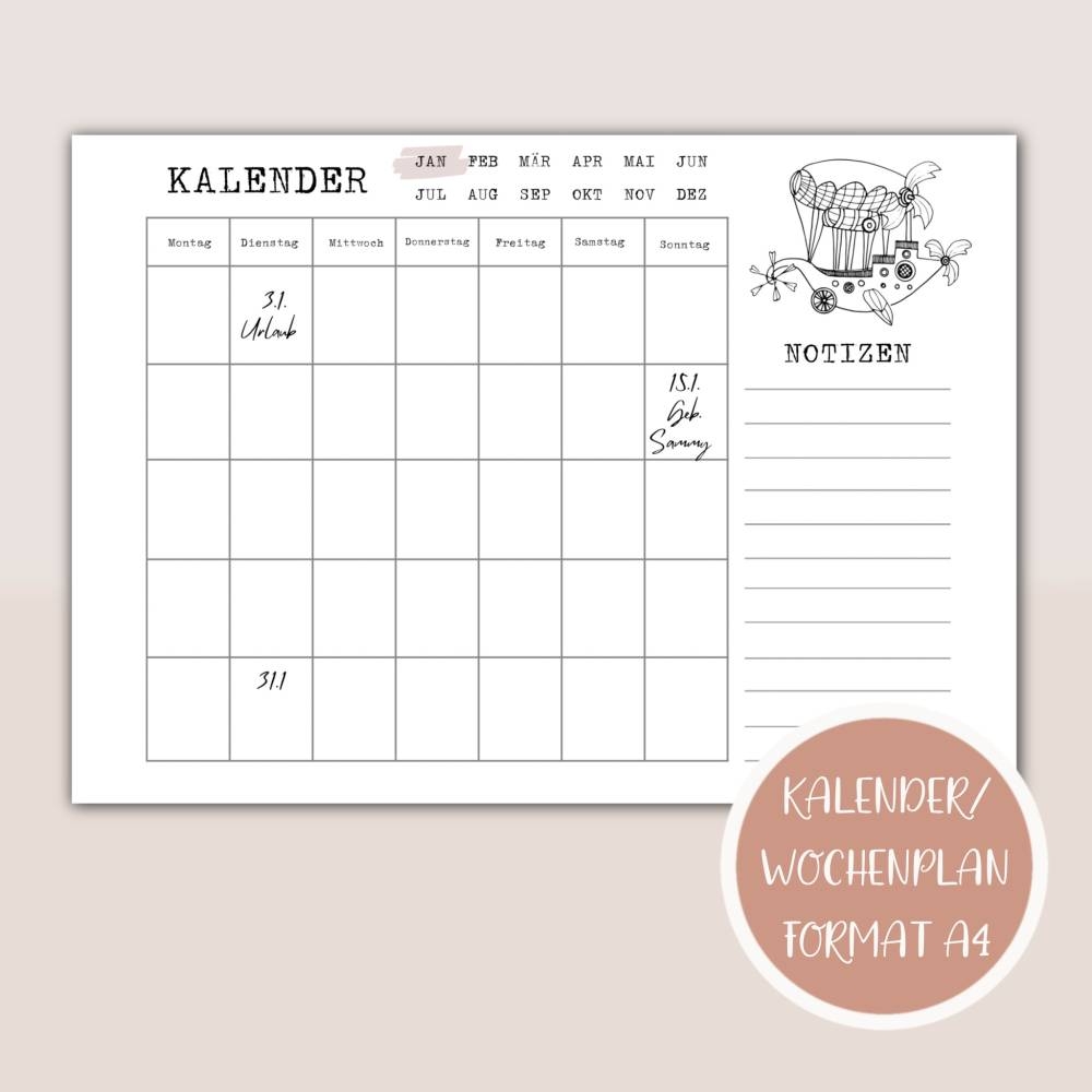 kalender jahresansicht monatsplan zum ausdrucken