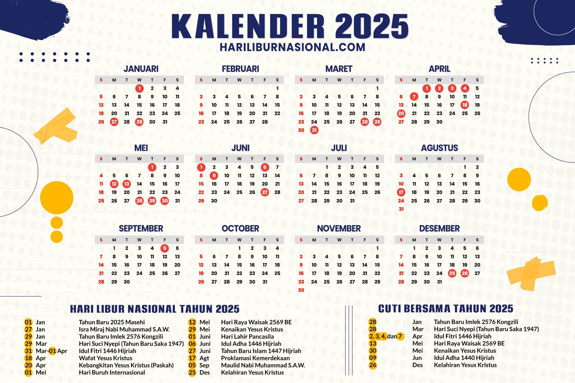 Kalender. Juni 2025