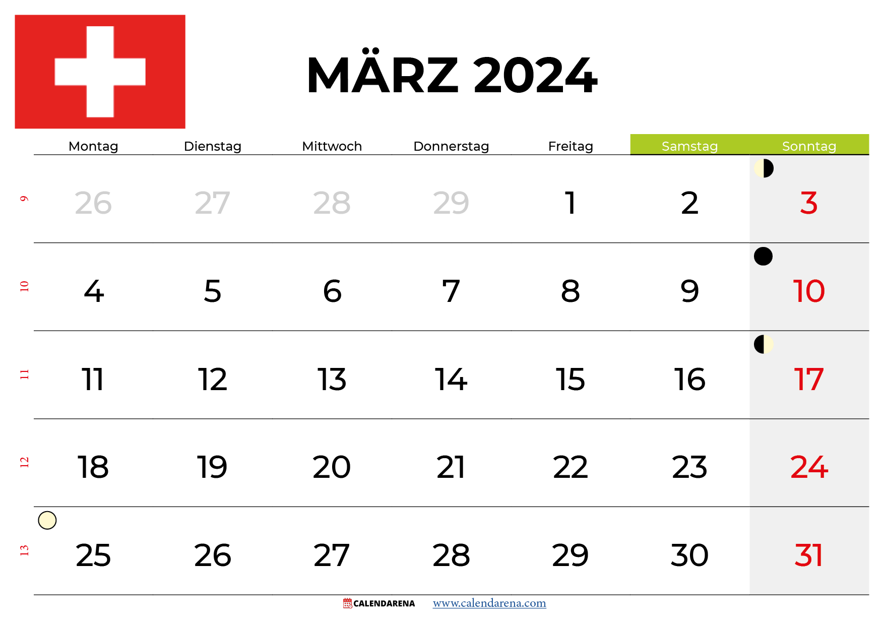 Kalender 24 Schweiz Zum Ausdrucken