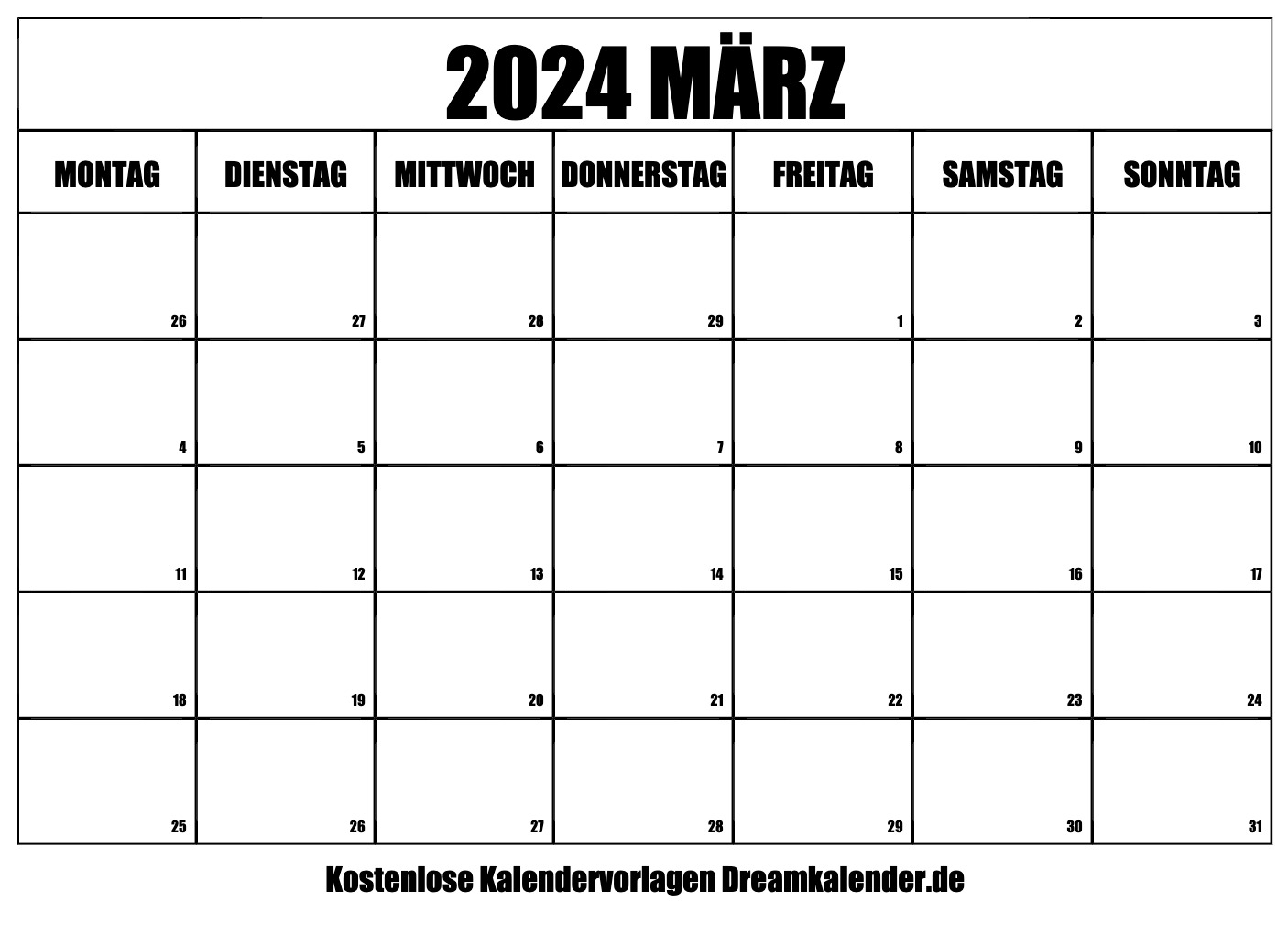 Kalender M rz 2024