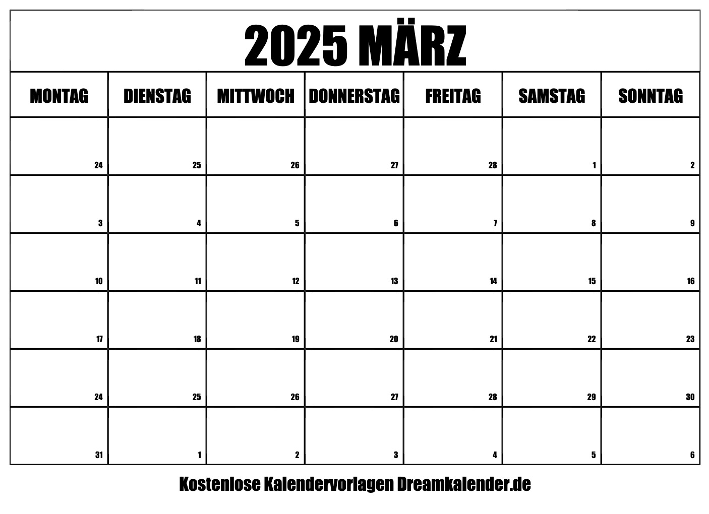 Kalender M rz 2025