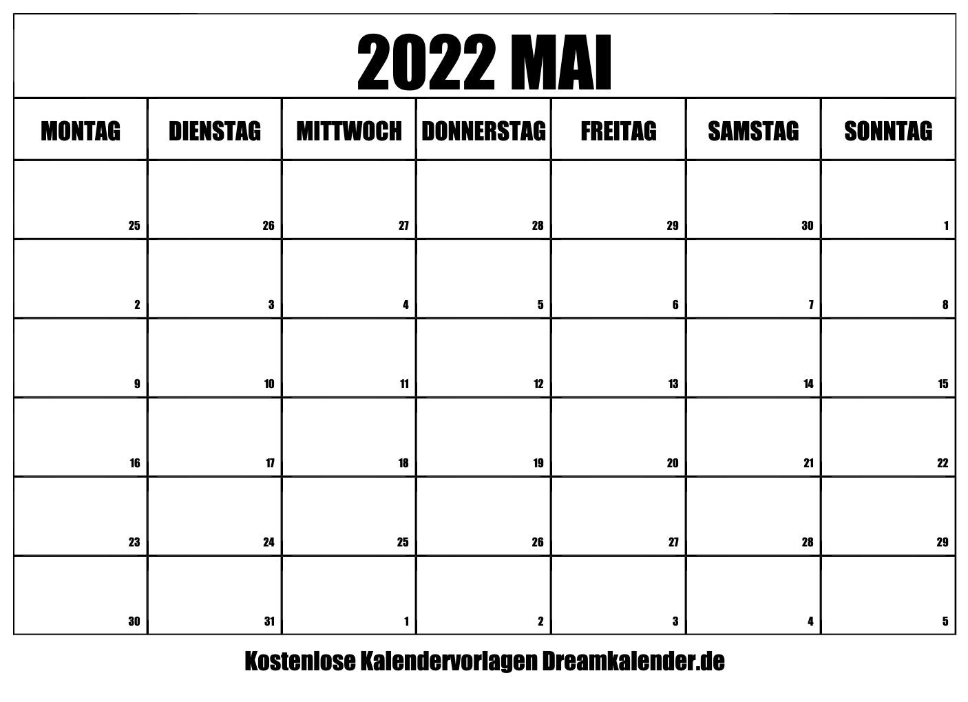 Kalender Mai 2022