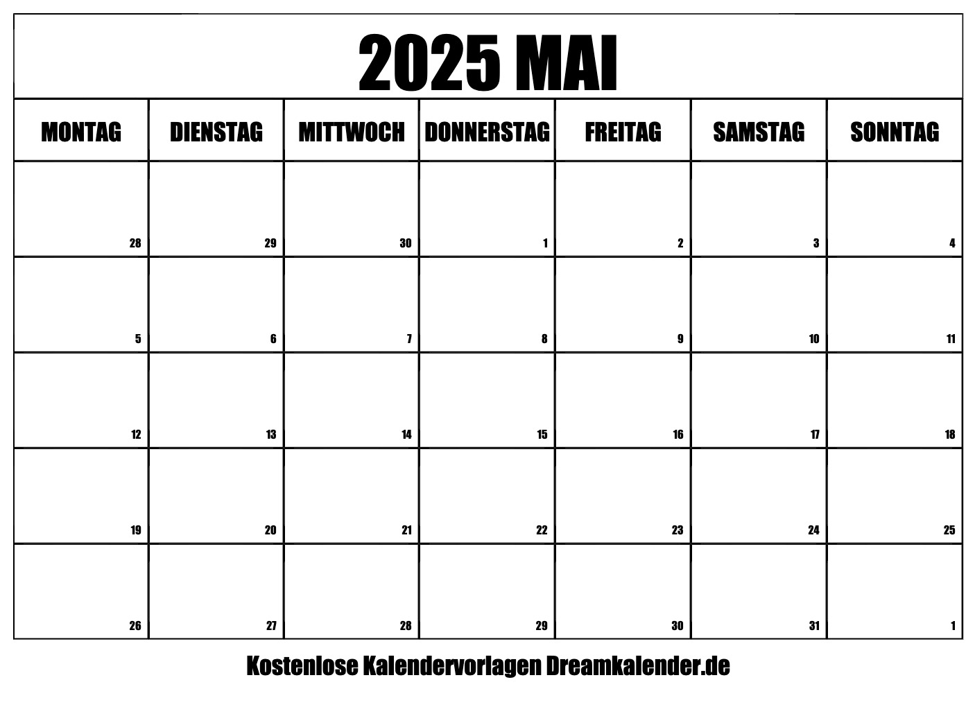 Kalender Mai 2025