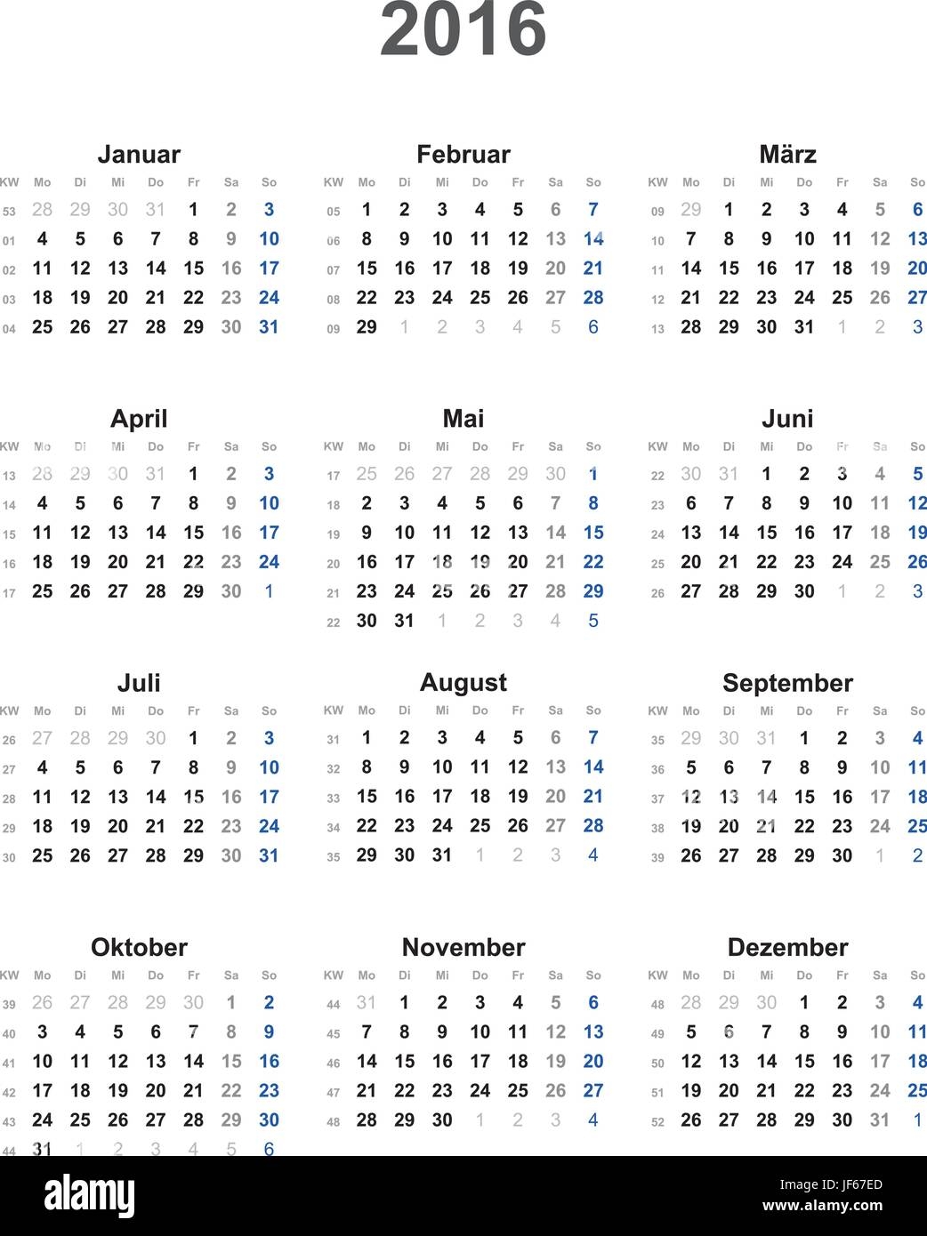 Kalender Mit Kalenderwochen Hi res Stock Photography And Images Alamy