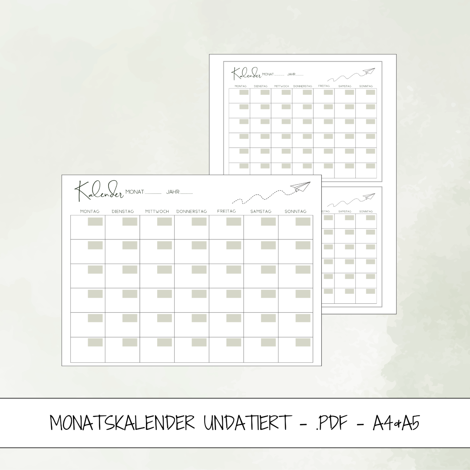 Monatskalender A4 Zum Ausdrucken