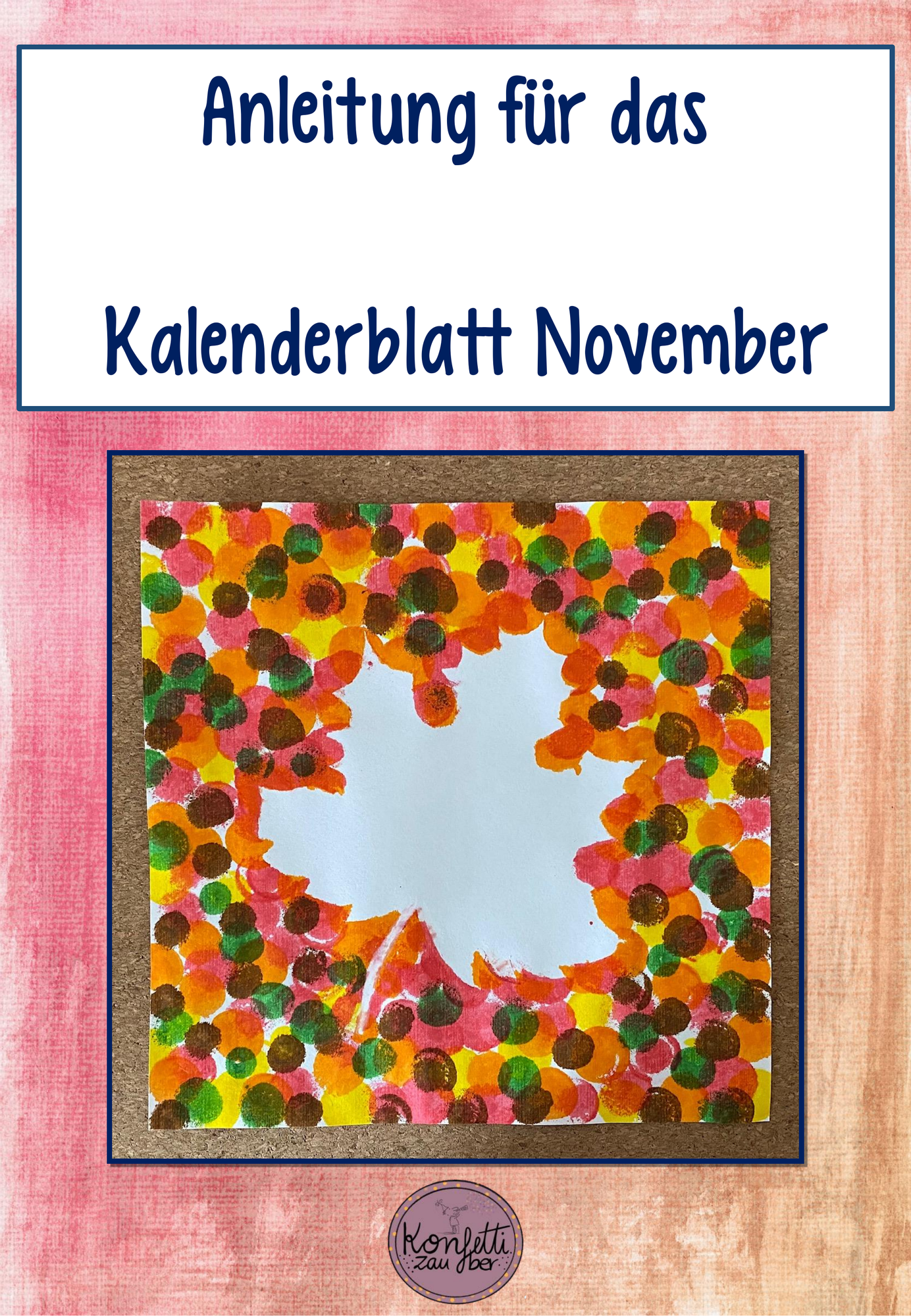 Kalender Selbst Gestalten Kalenderblatt November Unterrichtsmaterial Im Fach Kunst
