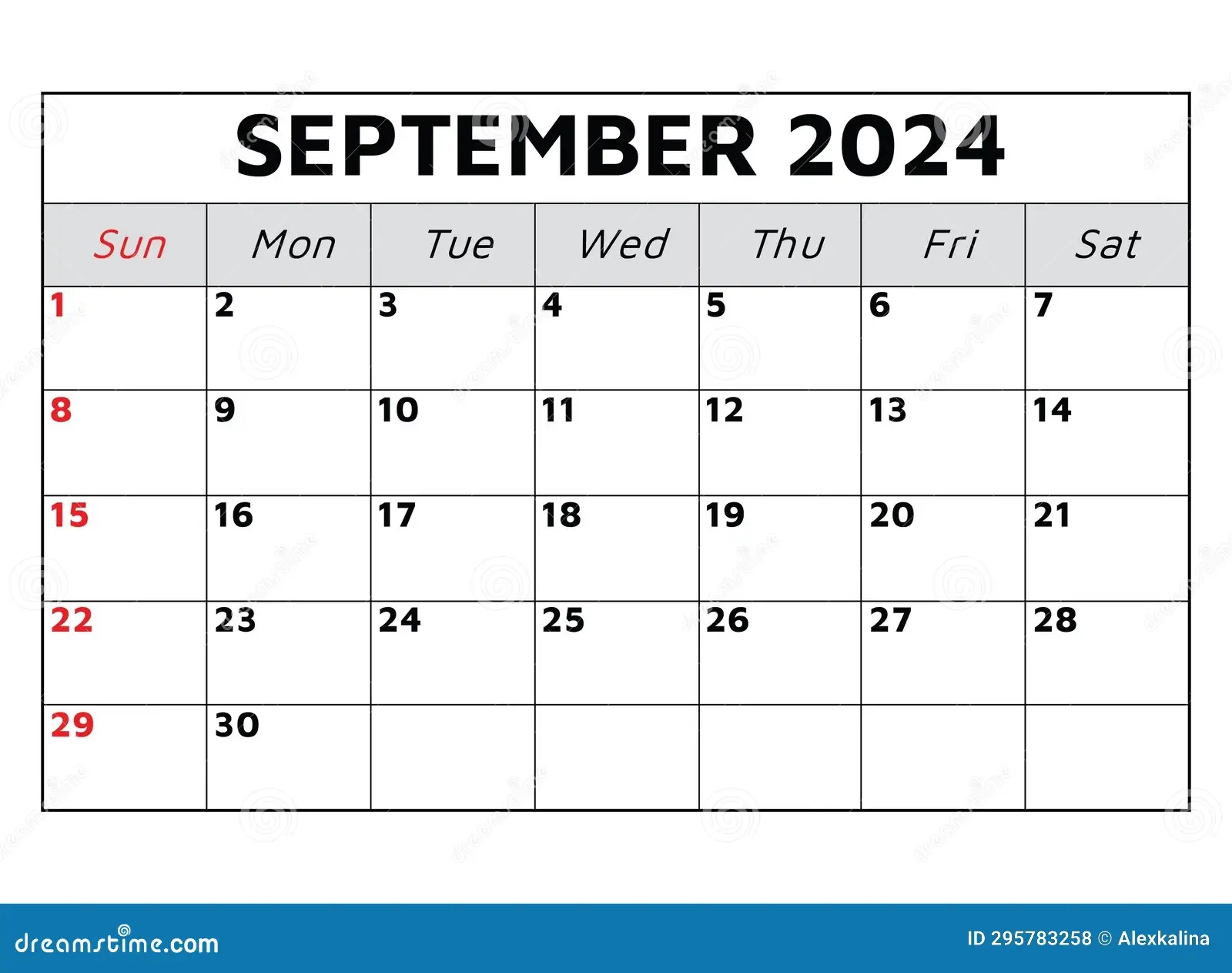 Druckbarer Kalender Sept