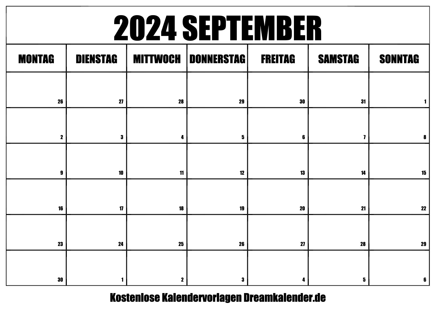 Kalender September 2024